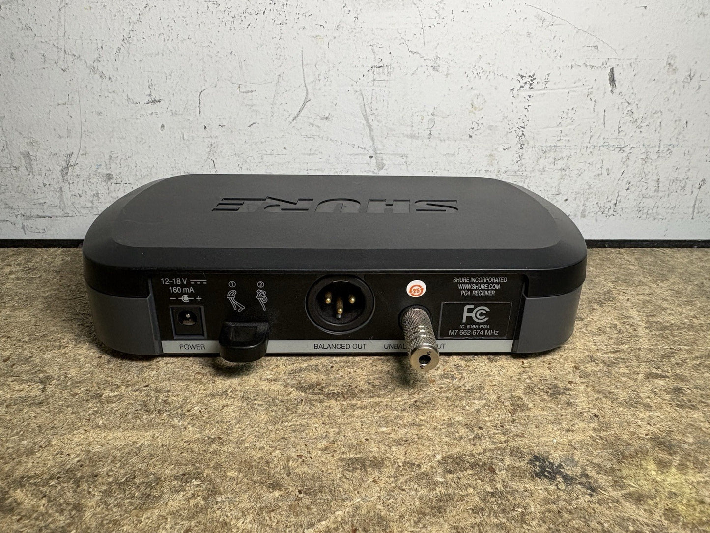 Shure PG4 M7 Wireless Receiver 662-674 Mhz - No Power Supply