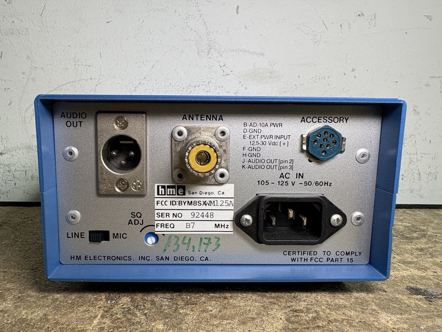 HME HM ELECTRONICS WM-125A