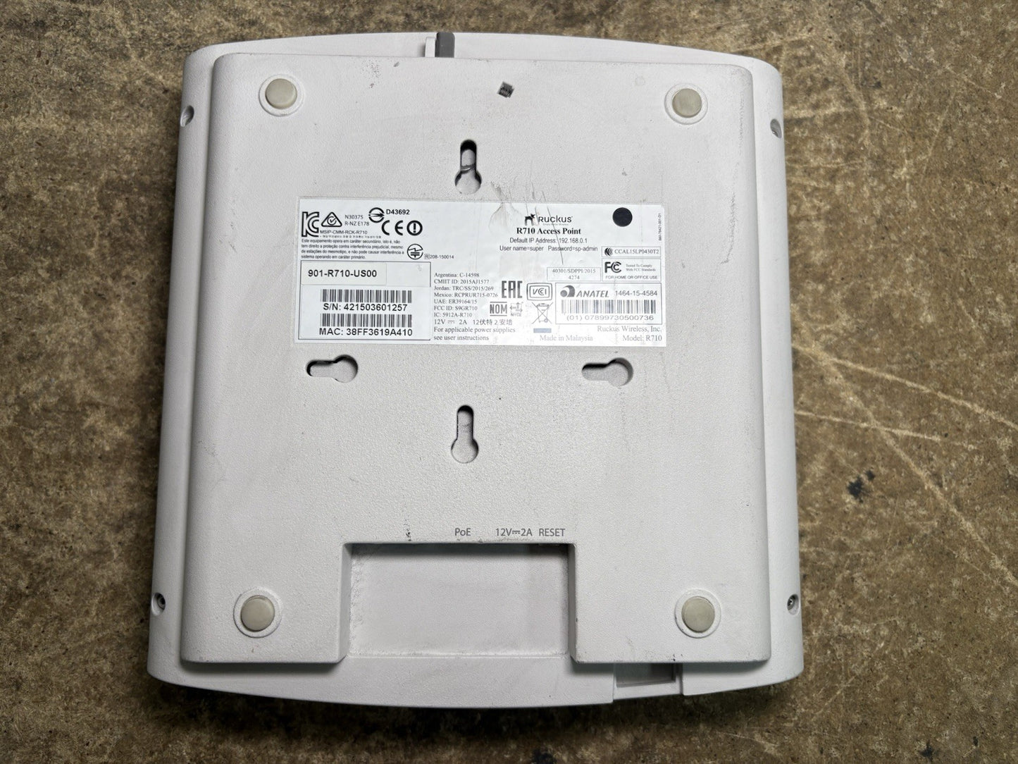 RUCKUS 901-R710-US00 RUCKUS WIRELESS ZONEFLEX R710 DUAL-BAND 8z