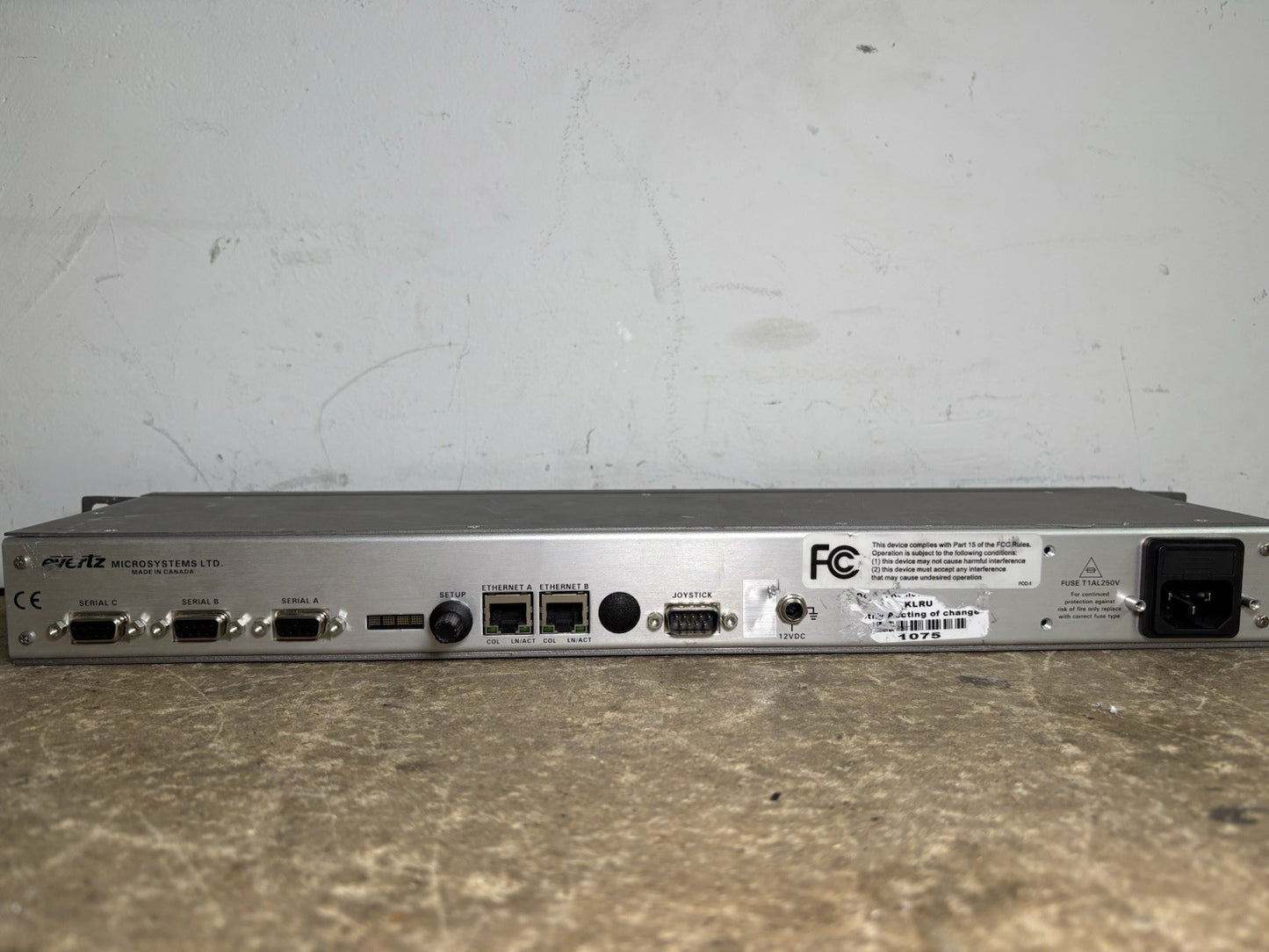 Evertz CP-1024E 24-Button XY Control Panel CG000ZC Rack Mount Power Tested