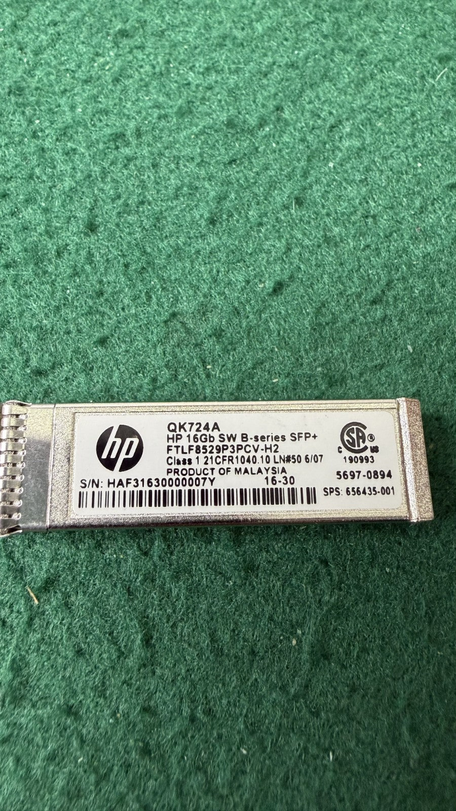 (Lot of 40) HP QK724A 656435-001 16GB SW B-series SFP+ Transceiver