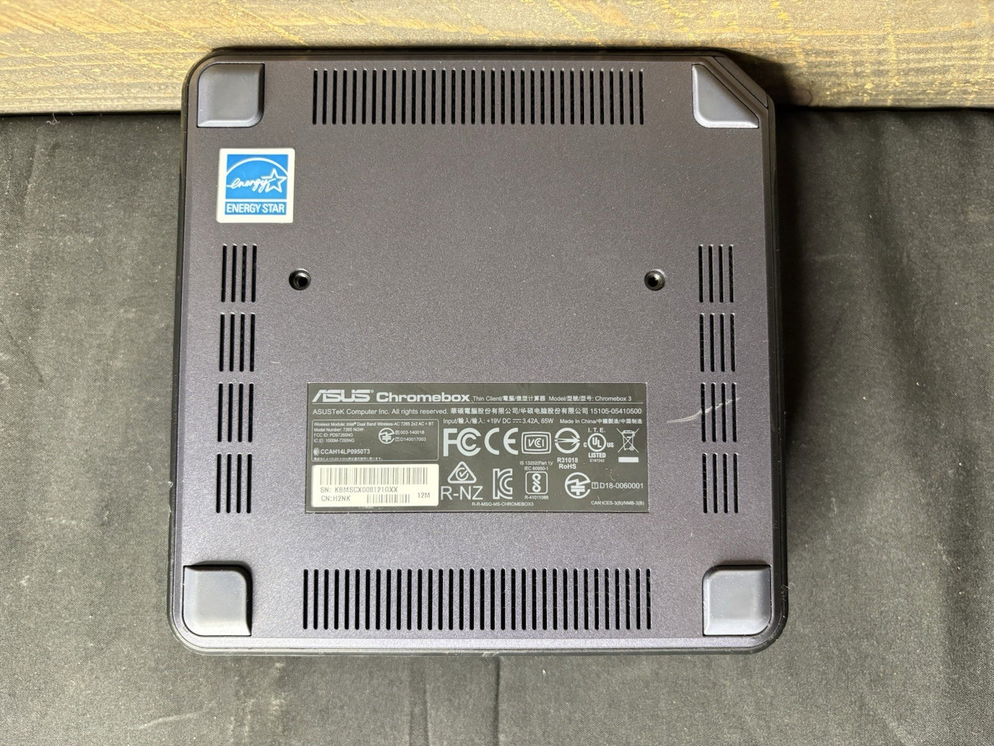 ASUS CHROMEBOX 3 Celeron 3856U /THIN CLIENT -7265 NGW-No Ram/No OS/32gb M.2 Sata