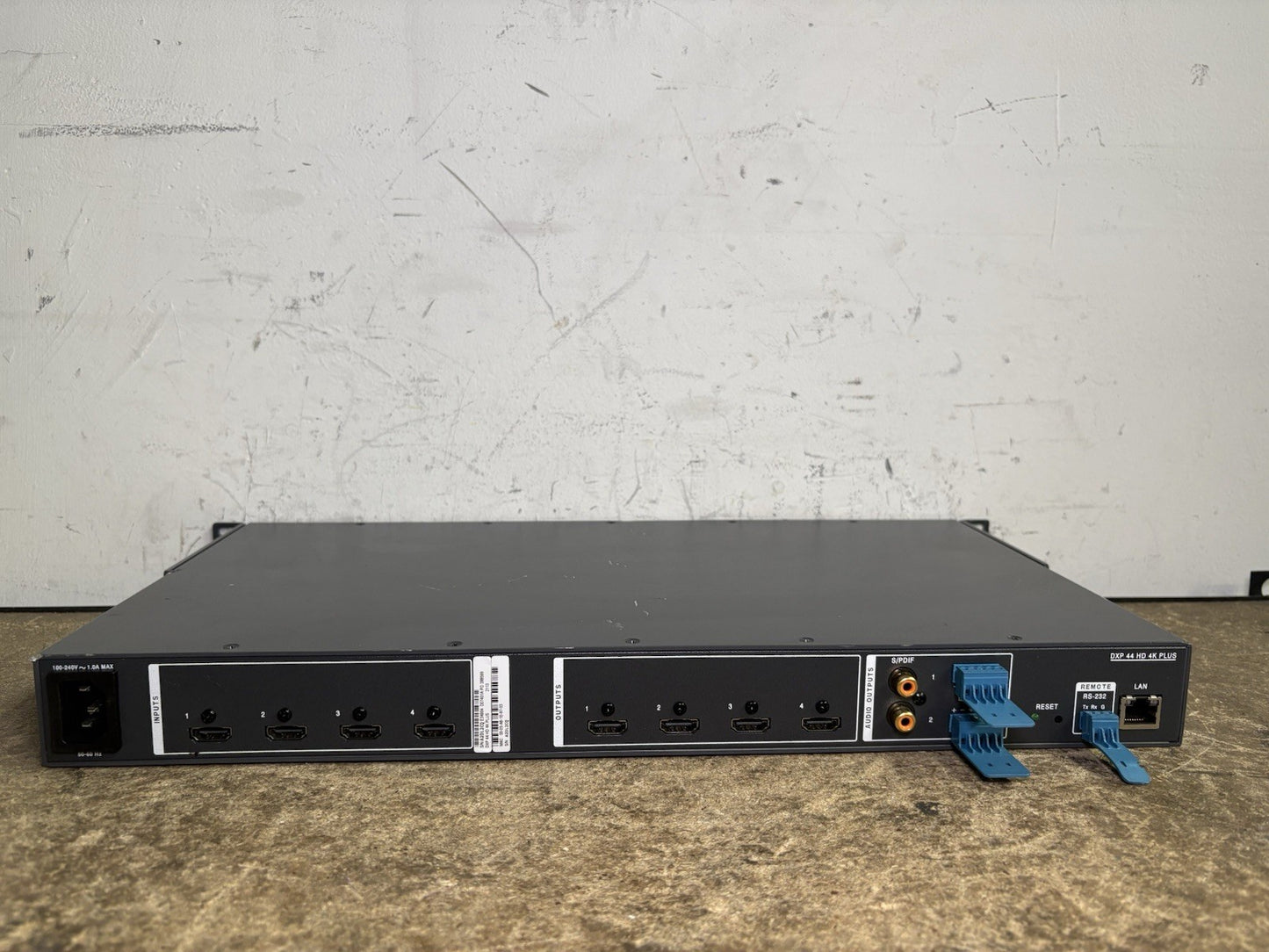 Extron DXP 44 HD 4k Plus 60-1493-21 4K/60 HDMI with 2 Audio Outputs Switcher