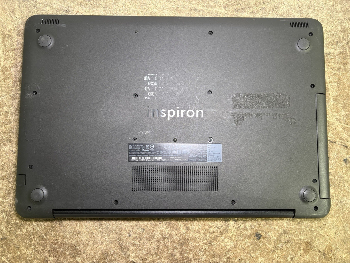 Dell INSPIRON 15 5567 Laptop i5-7200U 2.5GHz 8GB RAM No SSD/OS
