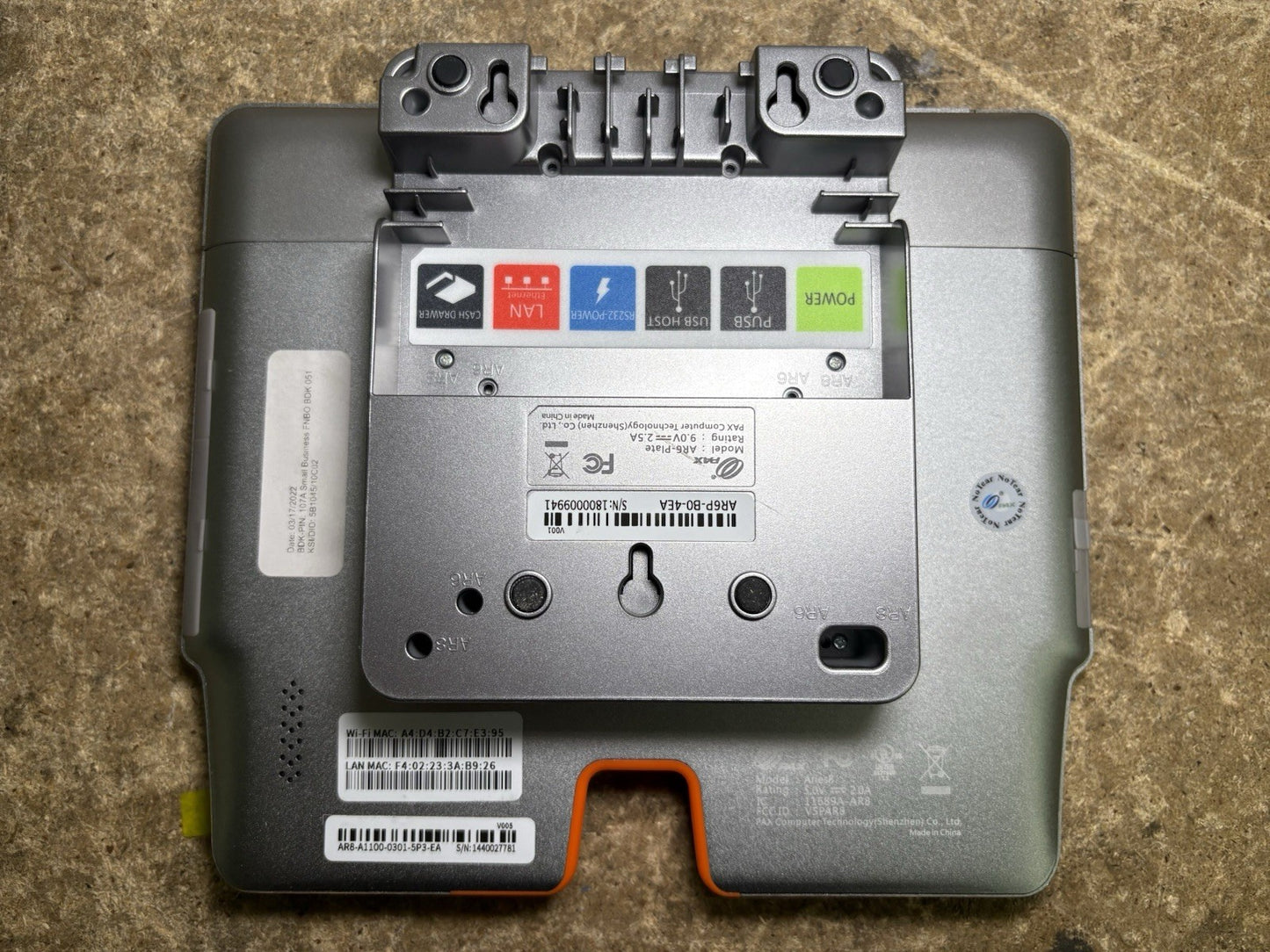 PAX AR6-PLATE AR6P-B0-4EA Payment terminal UNLOCKED SMART TABLET POS SYSTEM