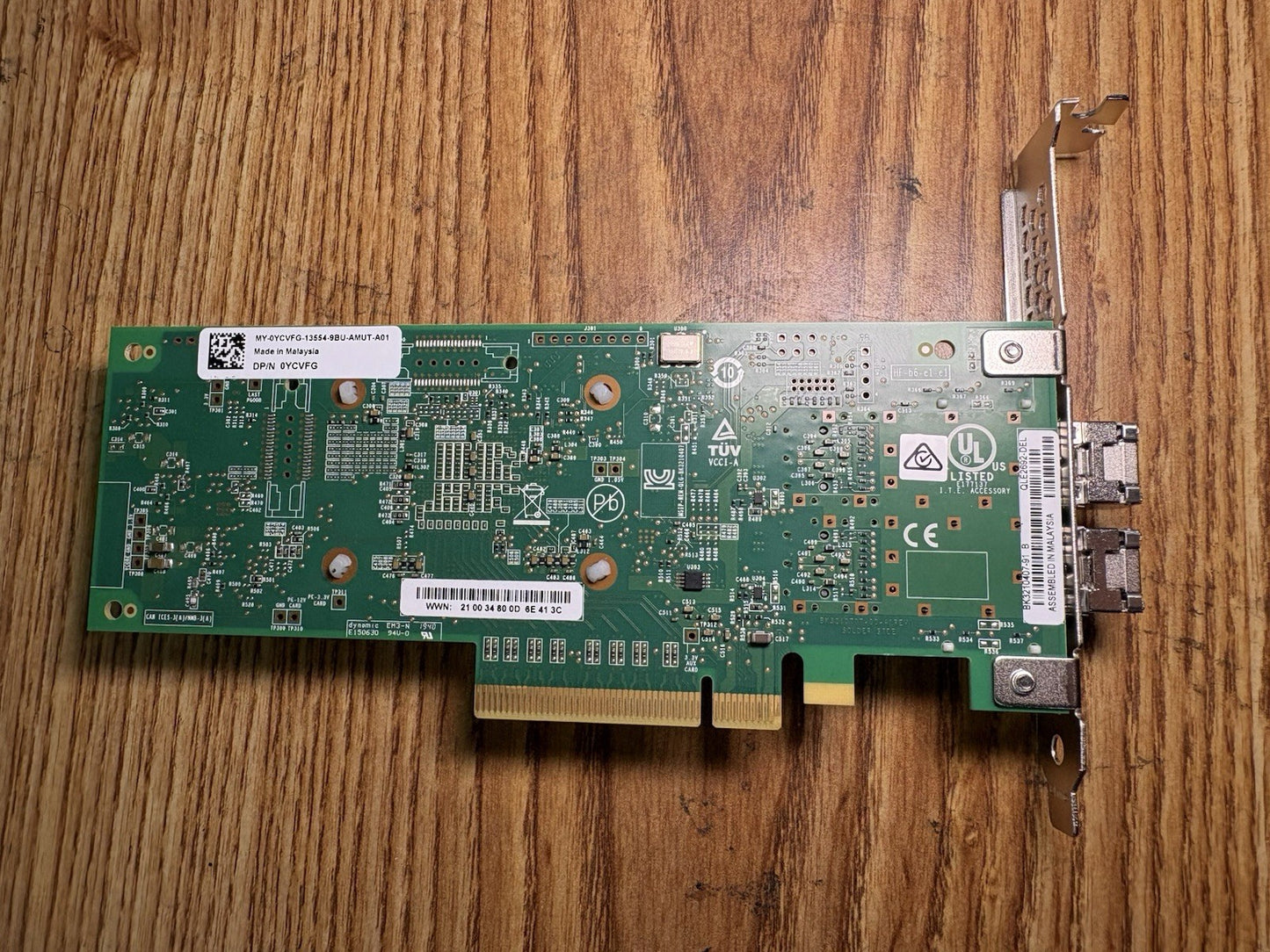 Dell Qlogic QLE2692-DEL 16GB Fibre Channel HBA 0YCVFG 0CK9H1 High Profile w SFPs
