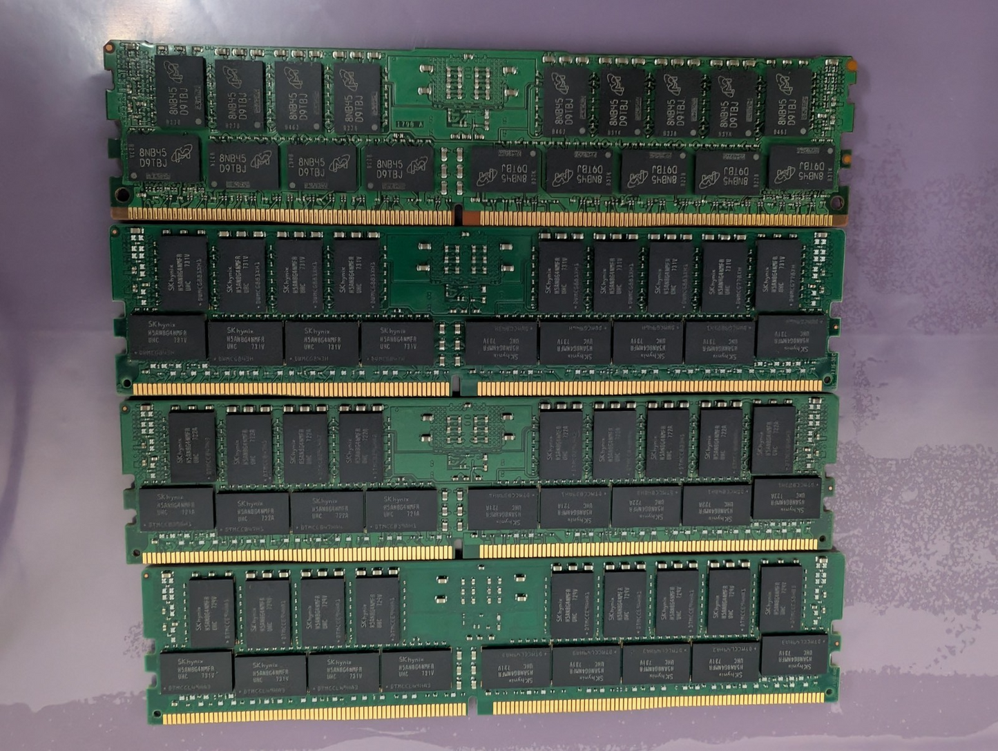 Lot of 4 mix 32GB 2Rx4 PC4-2400T MTA36ASF4G72PZ DDR4 RAM Memory