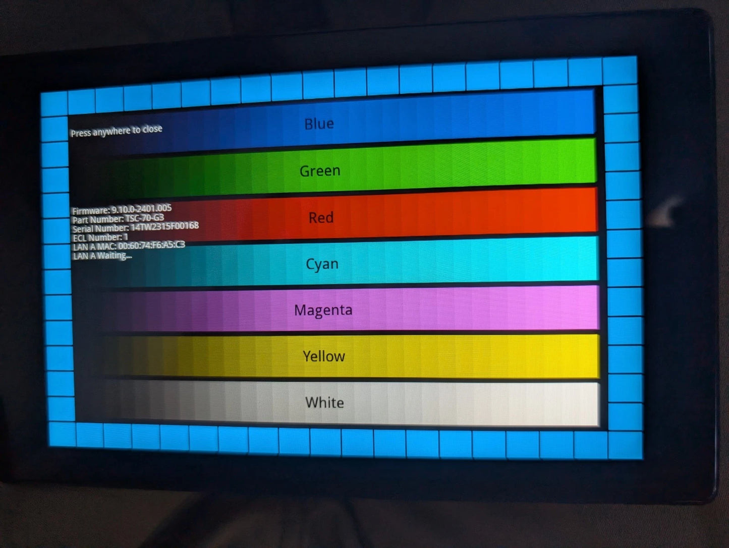 LOT OF 27 QSC Q-SYS TSC-70-G3 Touch Screen PoE