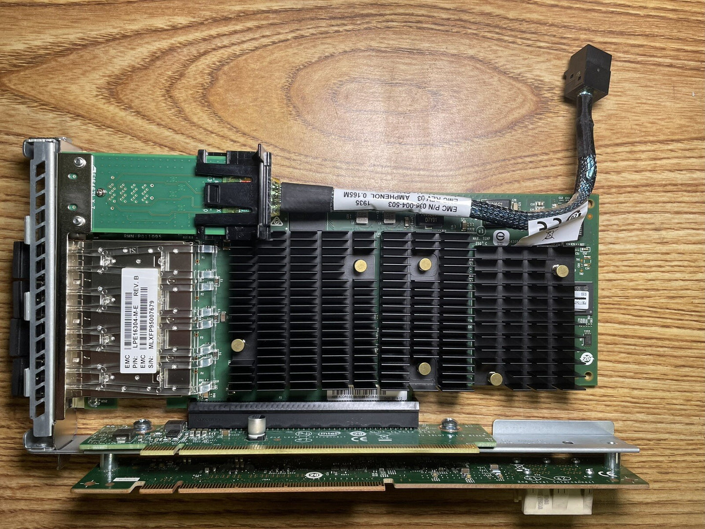 Emulex Quad Port Fiber Channel Card with 4 x SFP Modules EMC PN: LPE16304-M-E