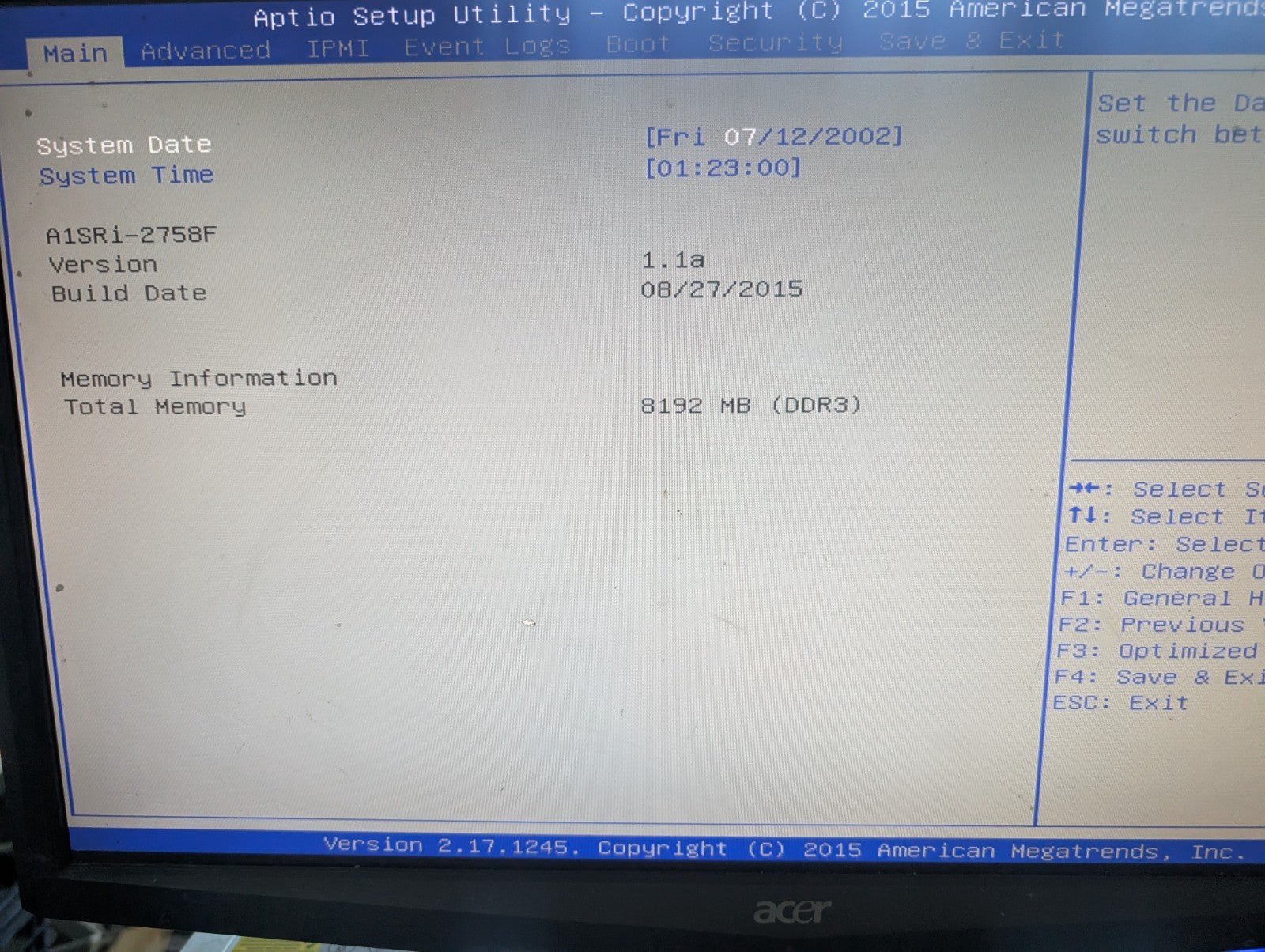 SUPERMICRO 5018A-FTN4  8gb ram no hdd intel atom 2.4ghz