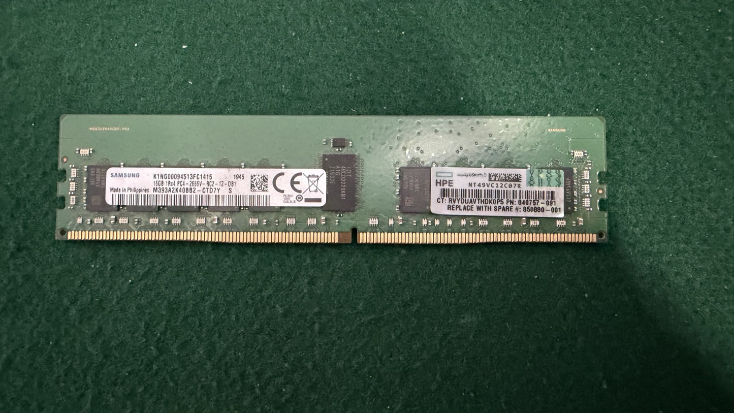 SAMSUNG 16GB PC4-2666V Server Ram /  Memory - M393A2K40BB2-CTD7Y