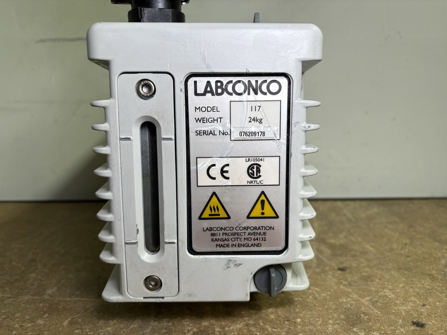 Labconco 117 Rotary Vane Vacuum Pump 2/5hp 115-120/230-240v-ac