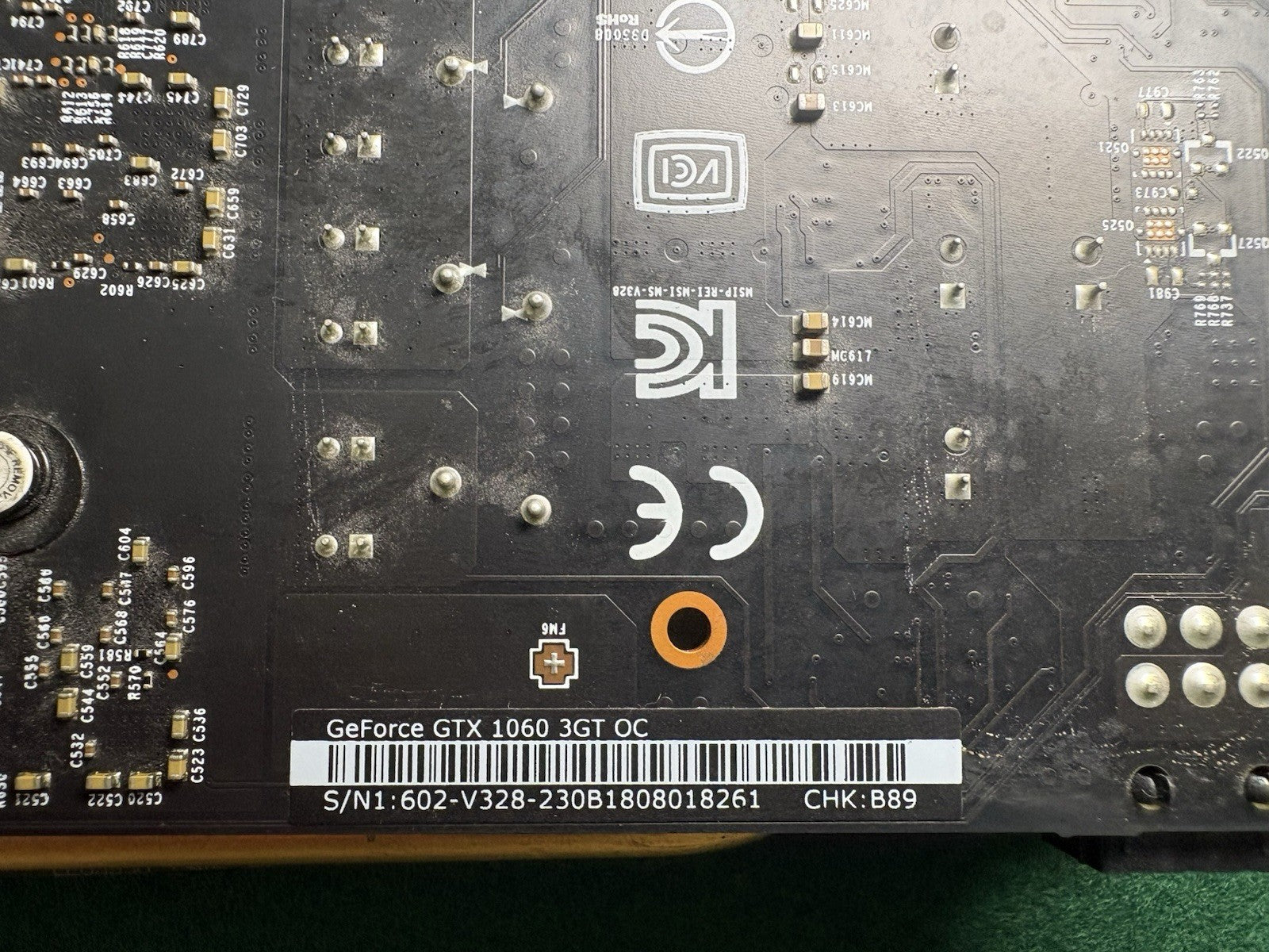 MSI GeForce GTX 1060 3GT OC Graphic Card GDDR5 3GB