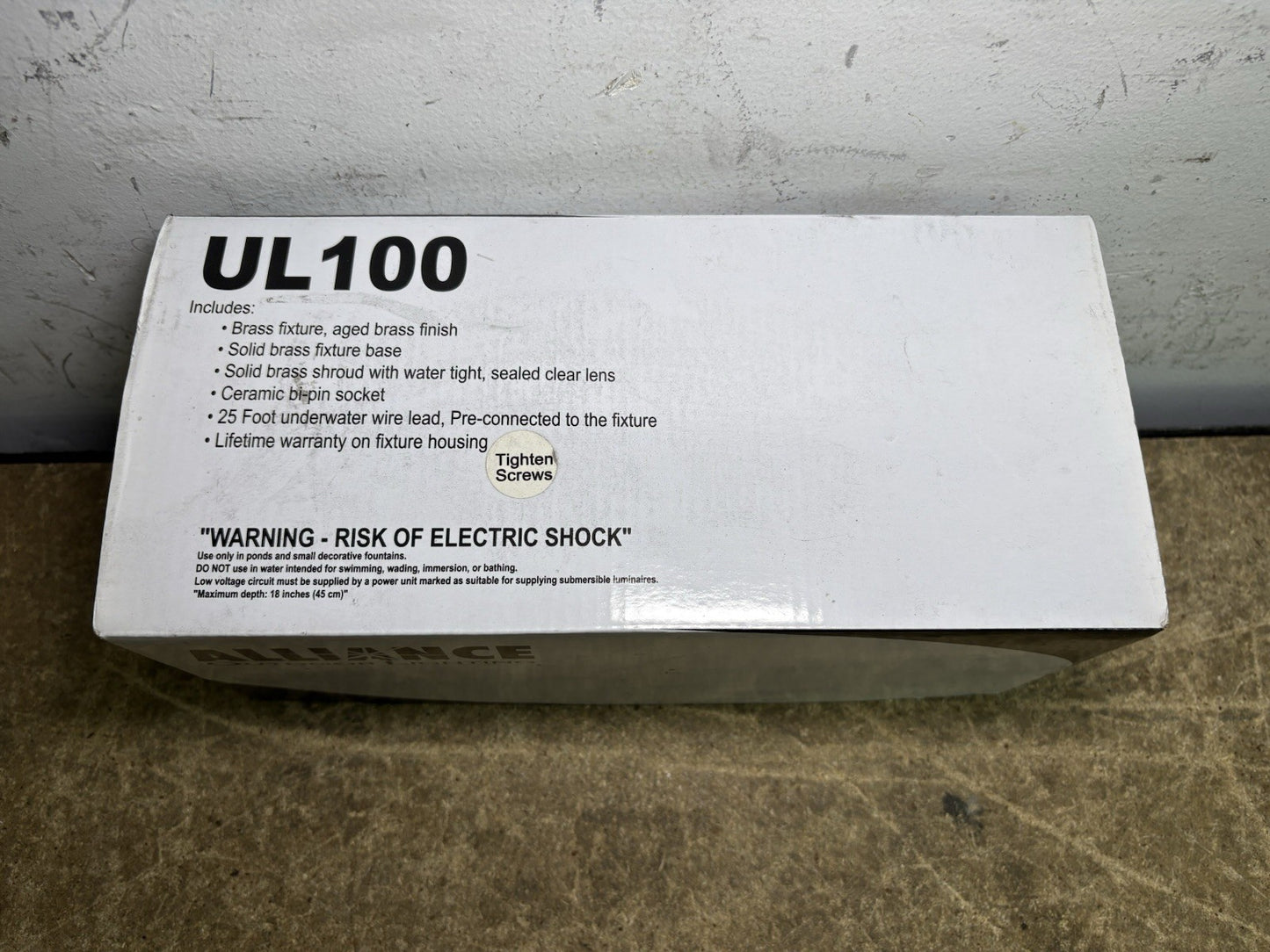 Alliance UL100 Underwater Light with 5 Watt LED Bulb