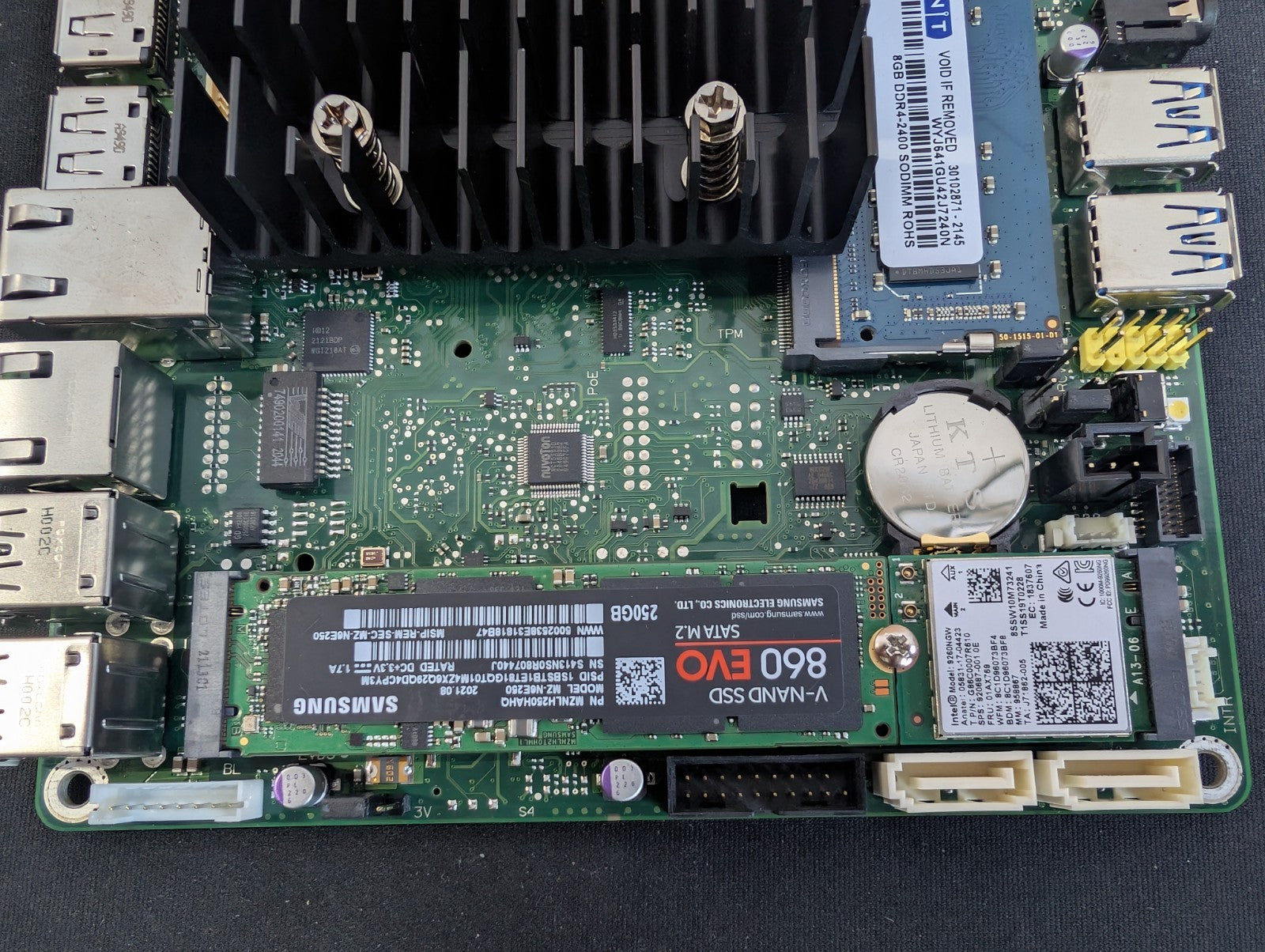 D3544-S34-3 Kontron Mini-ITX Industrial Motherboard 250GB M.2 8GB RAM J5005 CPU