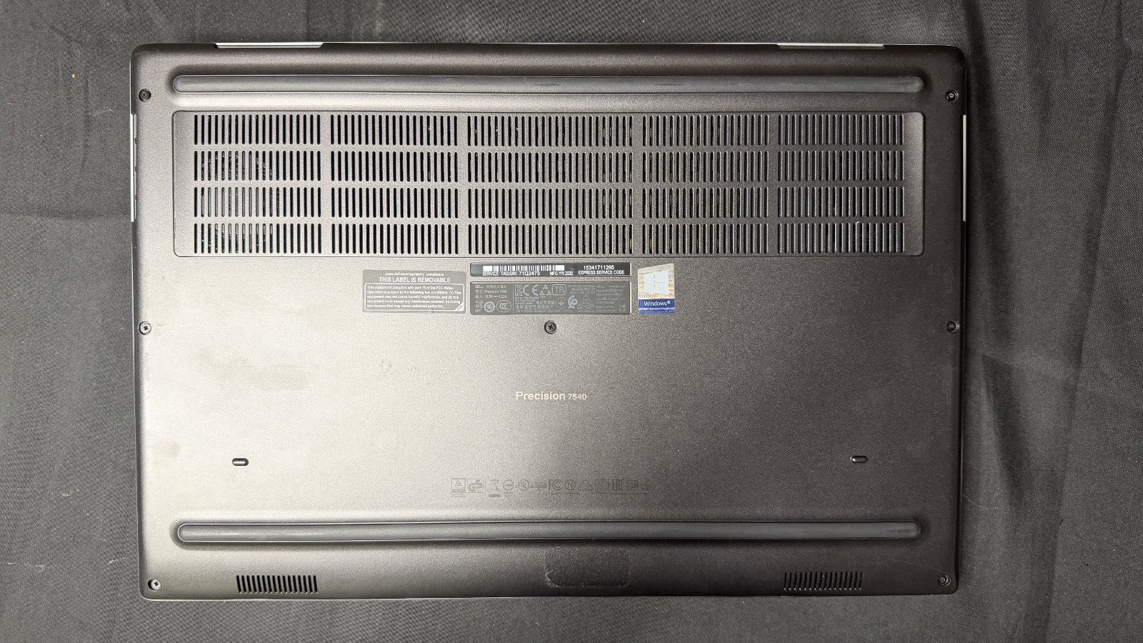 Dell Precision 7540 Laptop i7-9850H 2.6GHz 16GB RAM 256GB SSD Windows 10