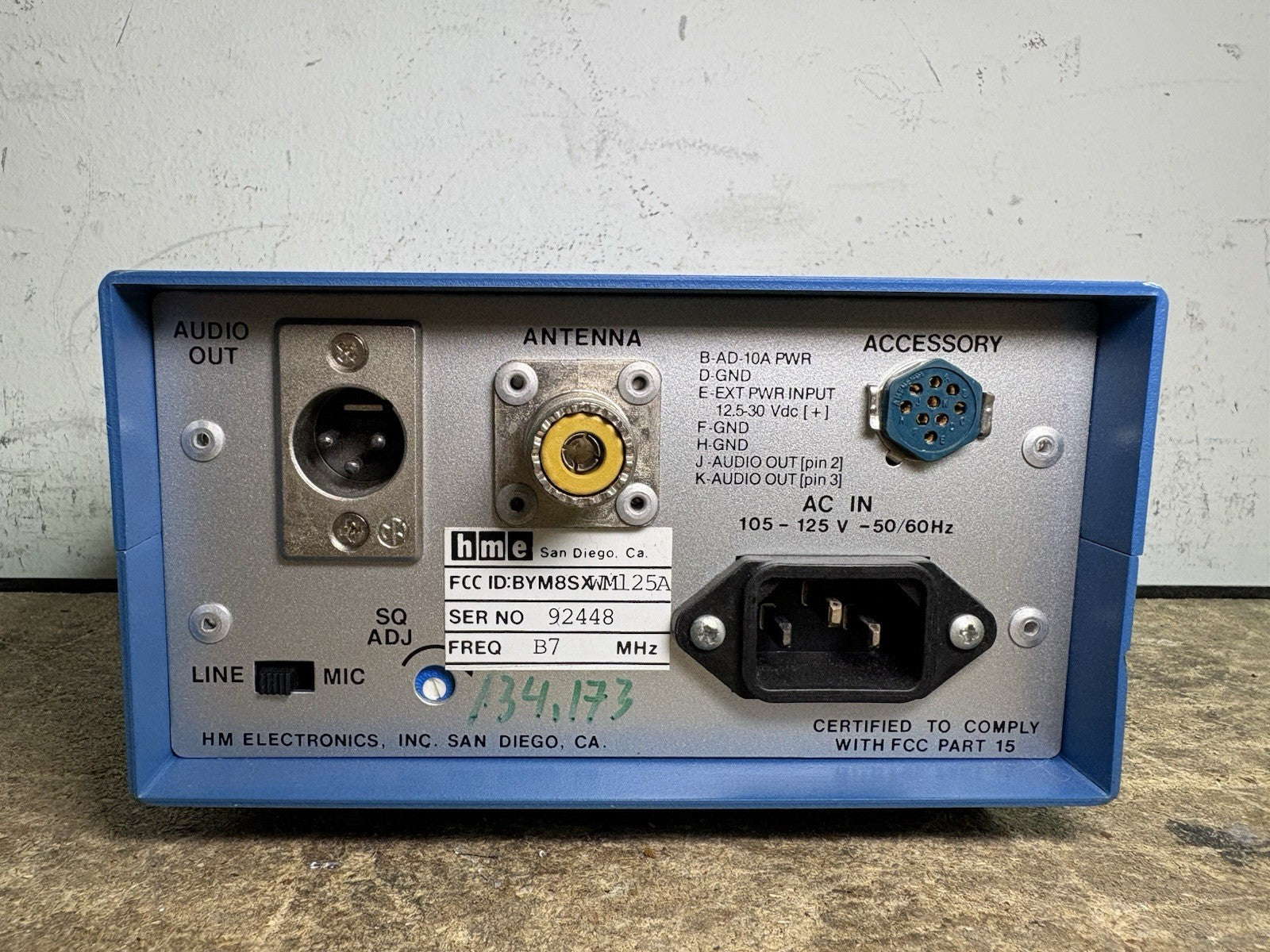 HME HM ELECTRONICS WM-125A