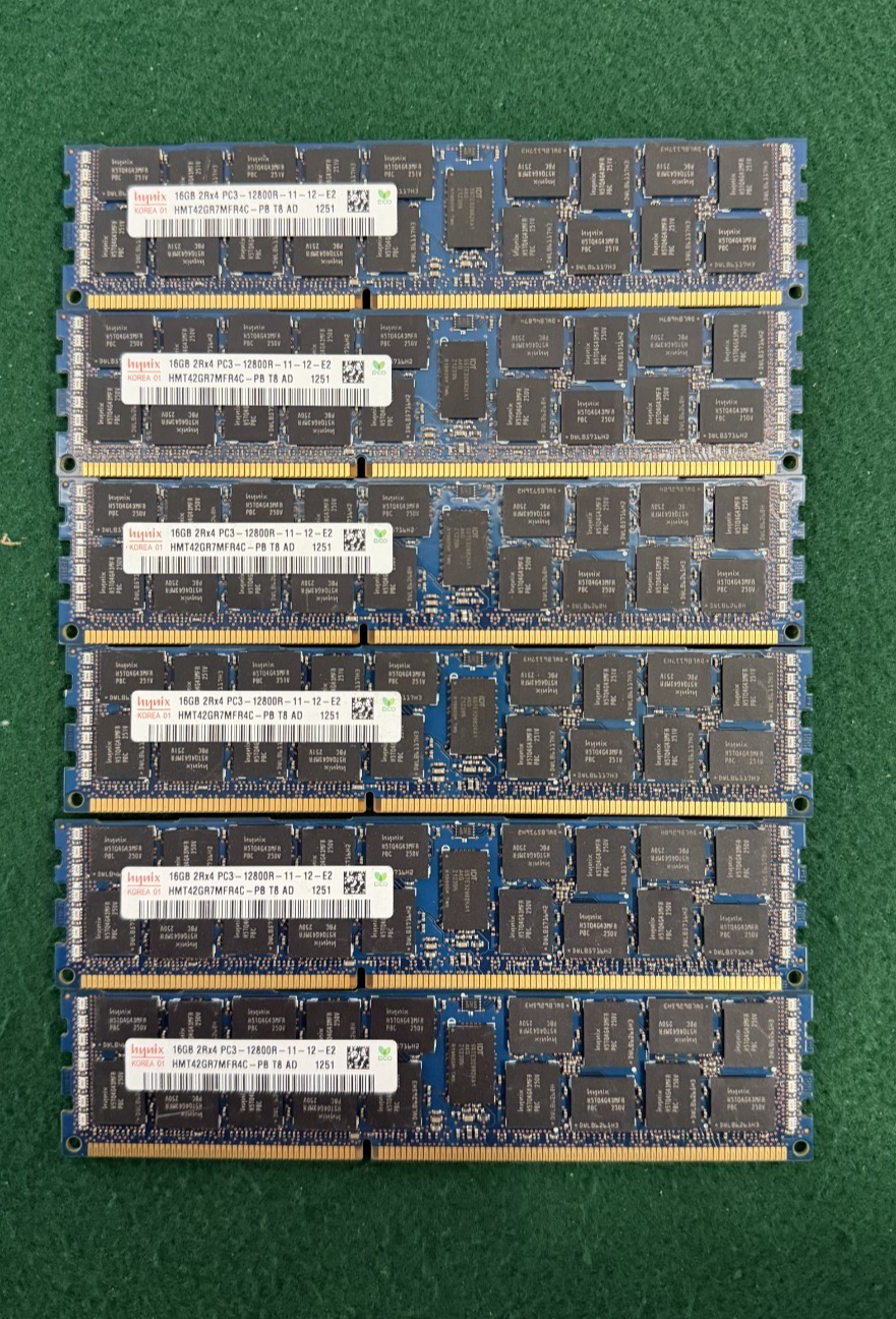 SK hynix 16GB PC3L-12800R  HMT42GR7MFR4C - LOT of (6)