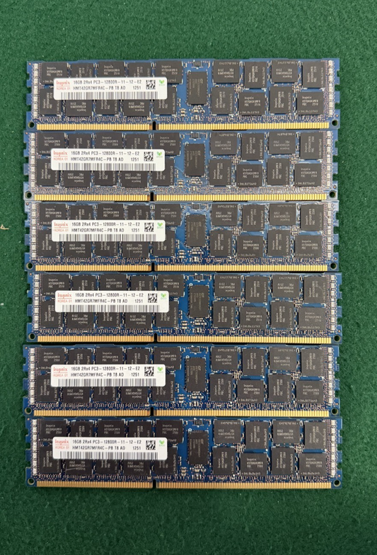 SK hynix 16GB PC3L-12800R  HMT42GR7MFR4C - LOT of (6)