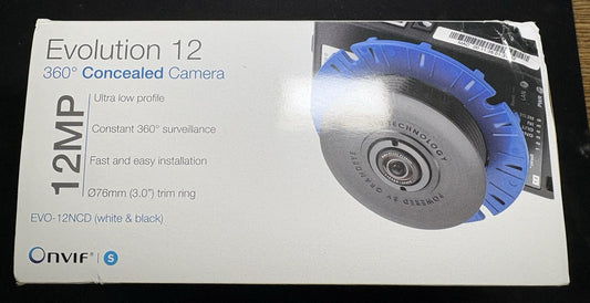 Pelco Oncam EVO-12NCD Concealed IP Camera - 12 MP Fish Eye Lens