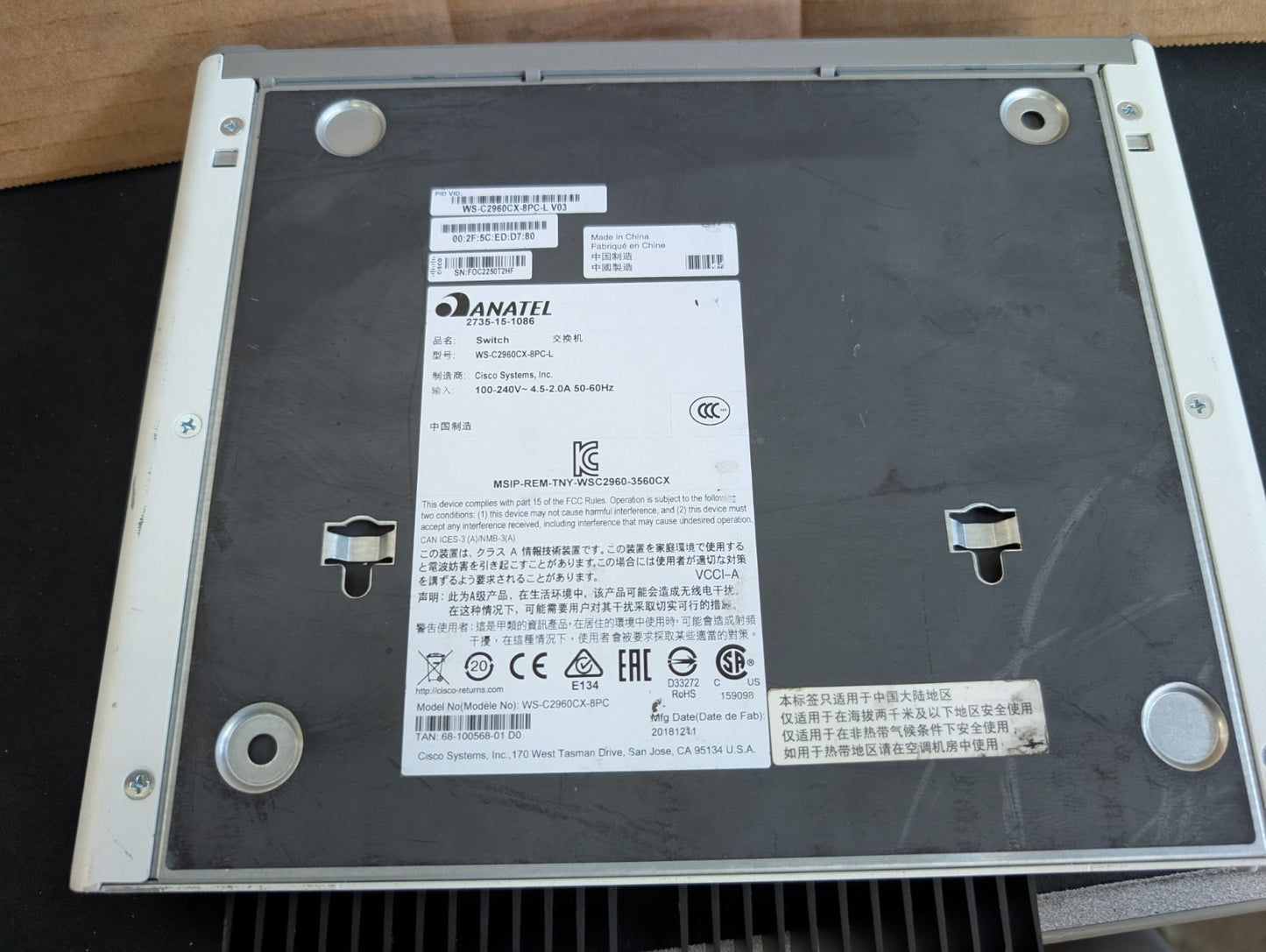 CISCO Catalyst 2960-CX Series WS-C2960CX-8PC-L
