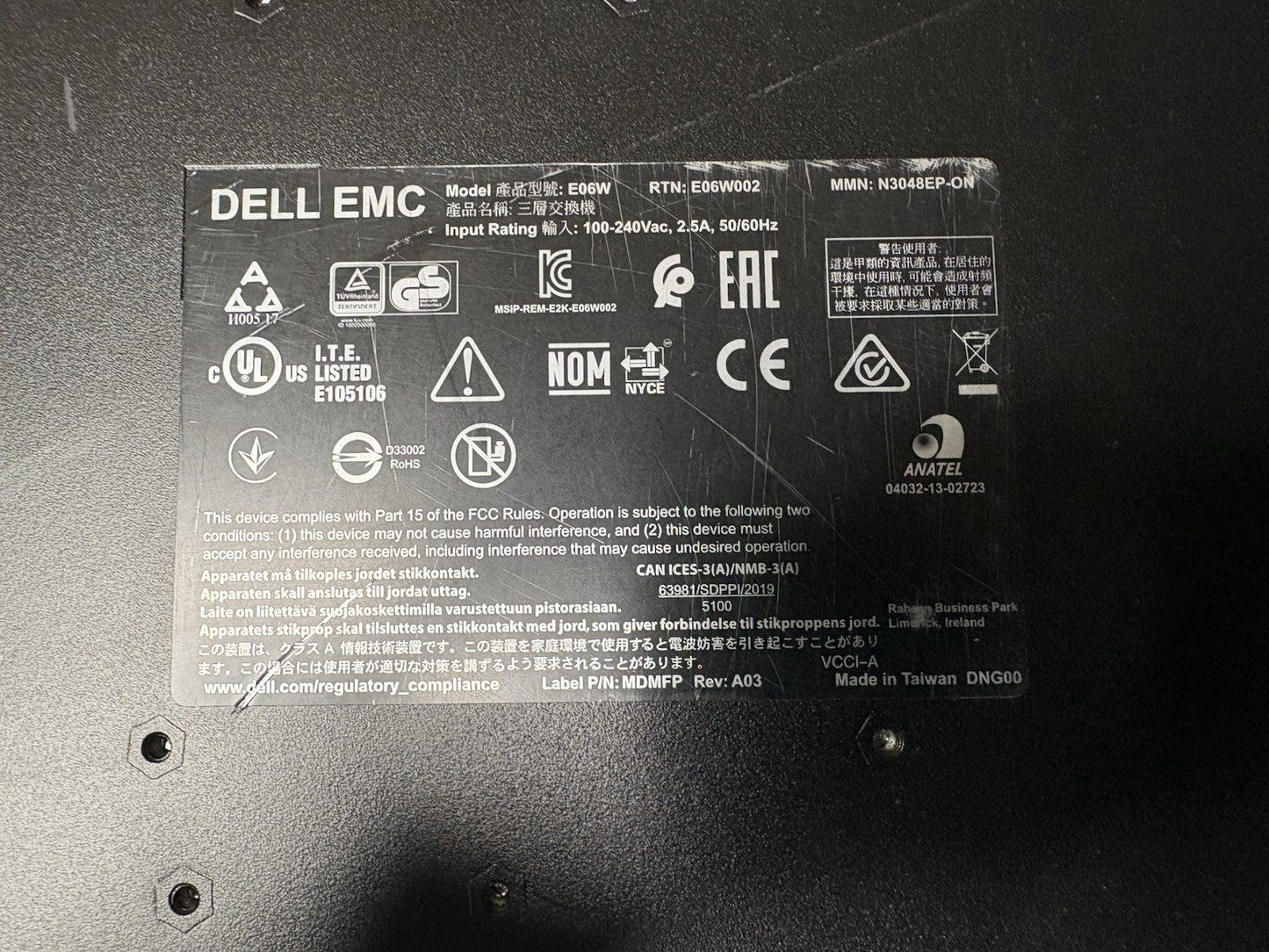 Dell EMC N3048EP-ON 48-Port Gigabit Rack Mountable Network Switch