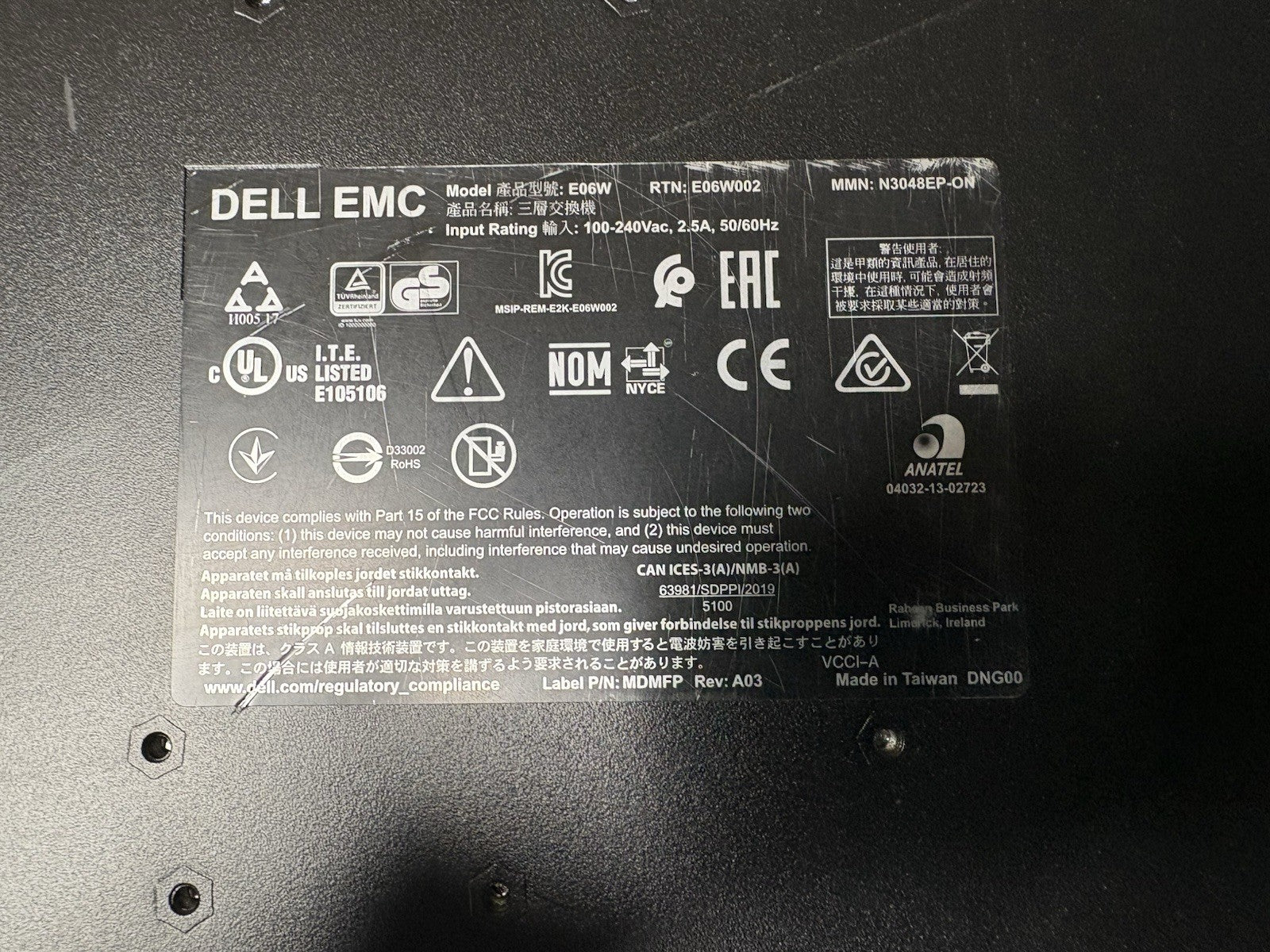 Dell EMC N3048EP-ON 48-Port Gigabit Rack Mountable Network Switch