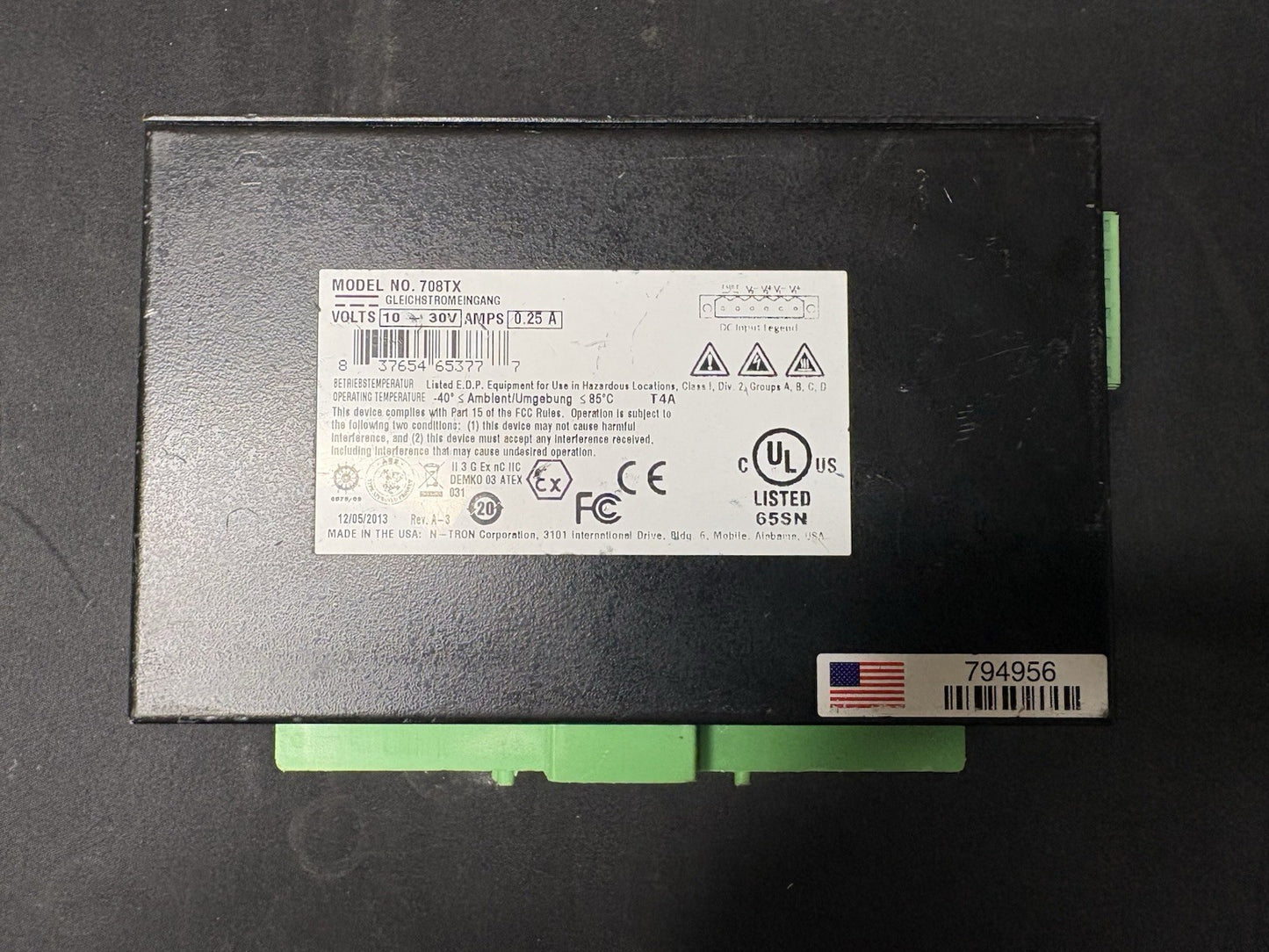 N-TRON 708TX Industrial Ethernet Switch
