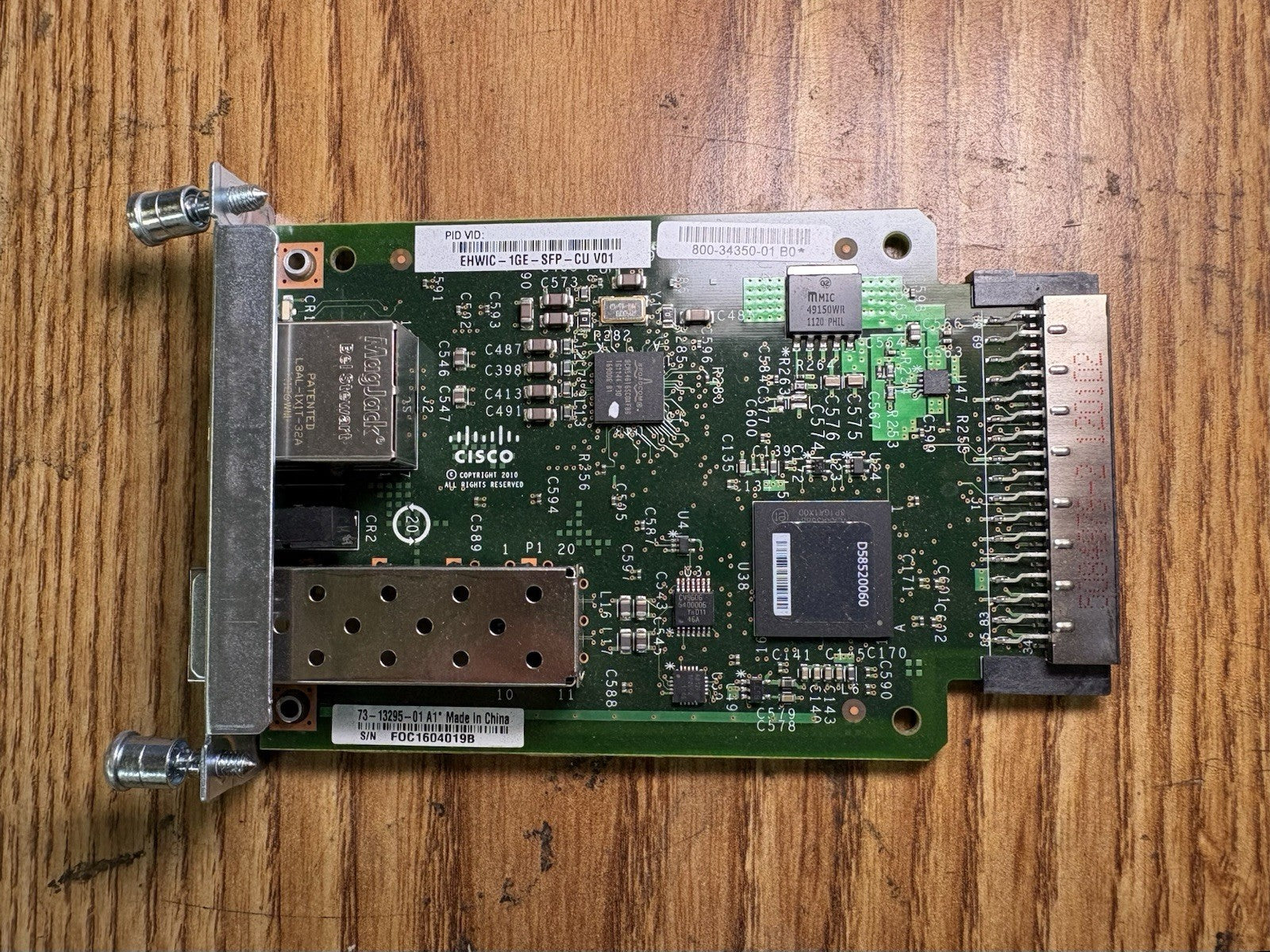 Cisco EHWIC-1GE-SFP-CU Gigabit Ethernet + SFP WAN Card