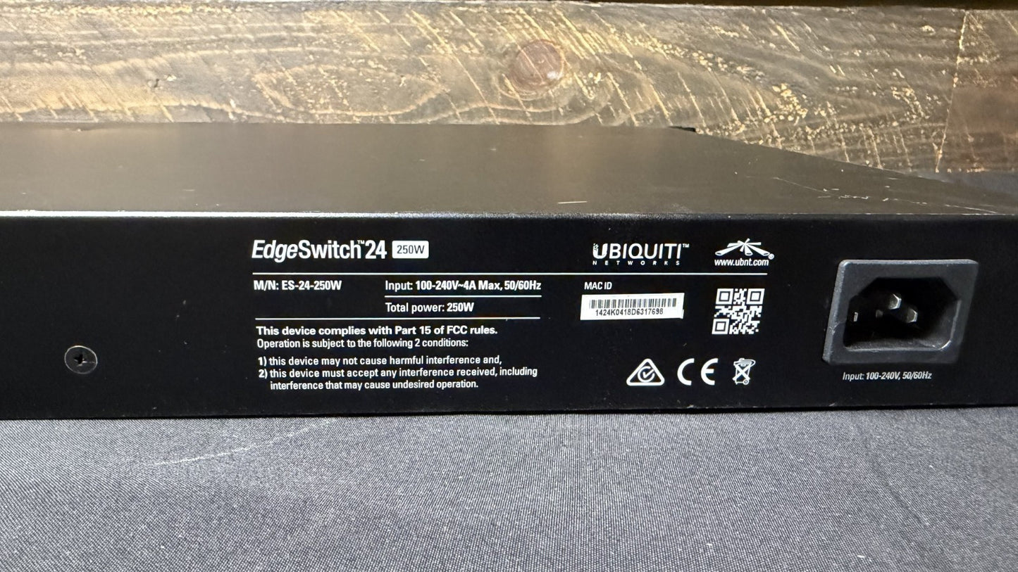 (LOT OF 3)Ubiquiti Networks ES-24-250W 24 Port 250W EdgeSwitch DEAD, AS-IS/PARTS