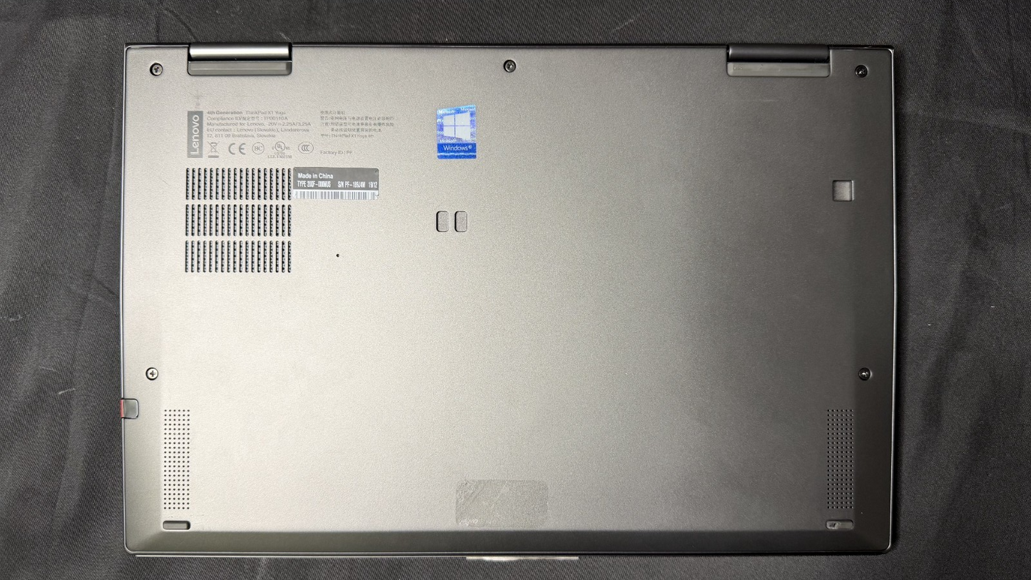 Lenovo ThinkPad X1 yoga gen 4, i5-8265U 8GB RAM 256GB SSD NO OS