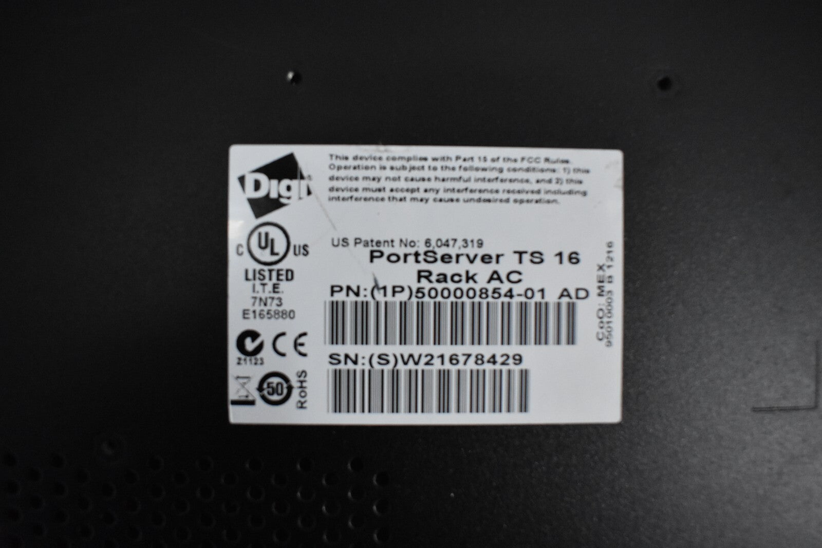 Digi PortServer TS 16 Rack AC| 16-Port Ethernet Terminal Server