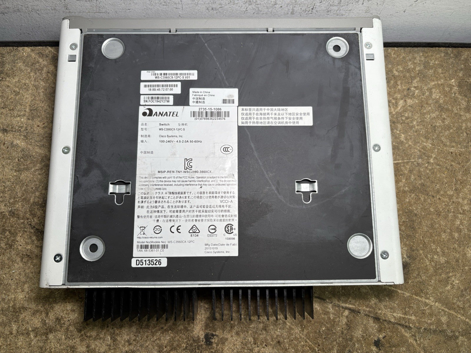 CISCO Catalyst 3560-CX Series WS-C3560CX-12PC-S