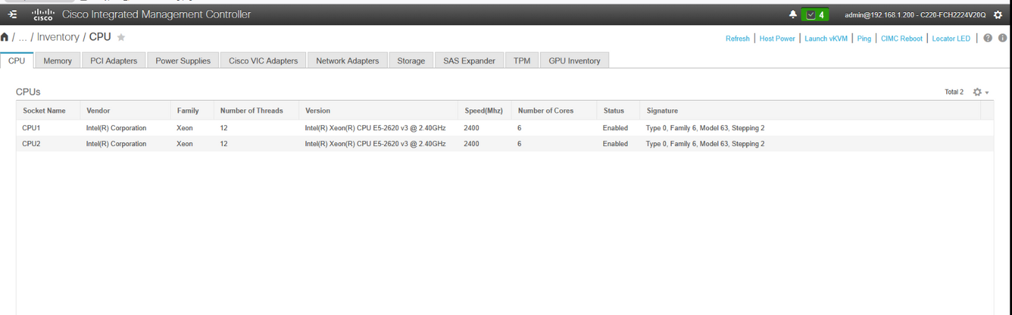 Cisco APIC-SERVER-L2 2x Xeon E5-2620 128GB RAM 2x 1.2TB SSD