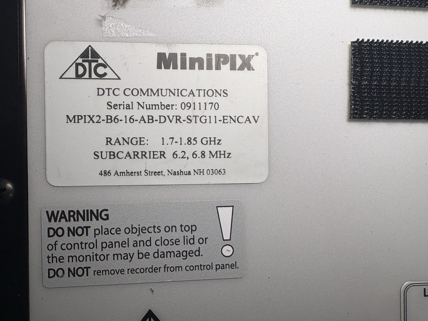DTC MiniPix MPIX2-B6-16-AB-DVR-STG11-ENCAV Dual Communications