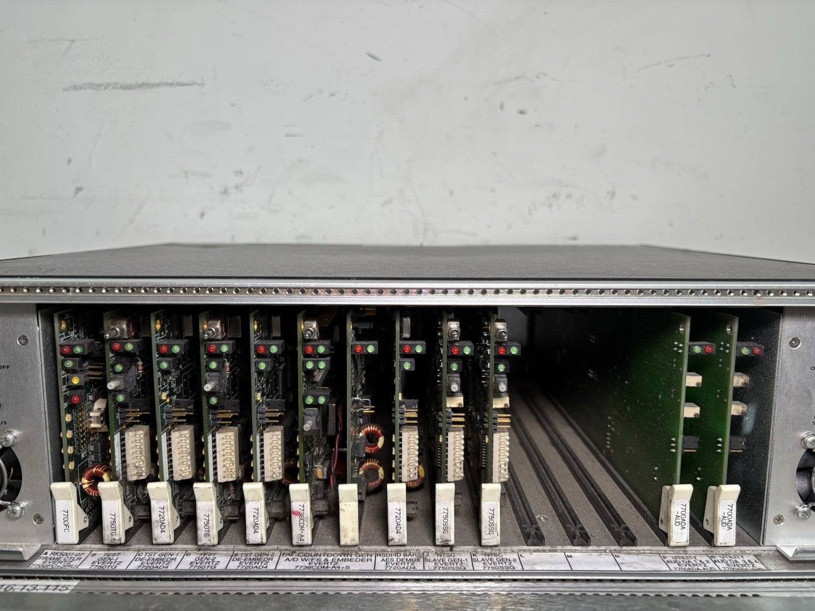Evertz 7700FR-G w/ 7700ADA-AUD, 7750SSG, 7720AD4, 7736CDM-A4, 7750 TG & 7700FG