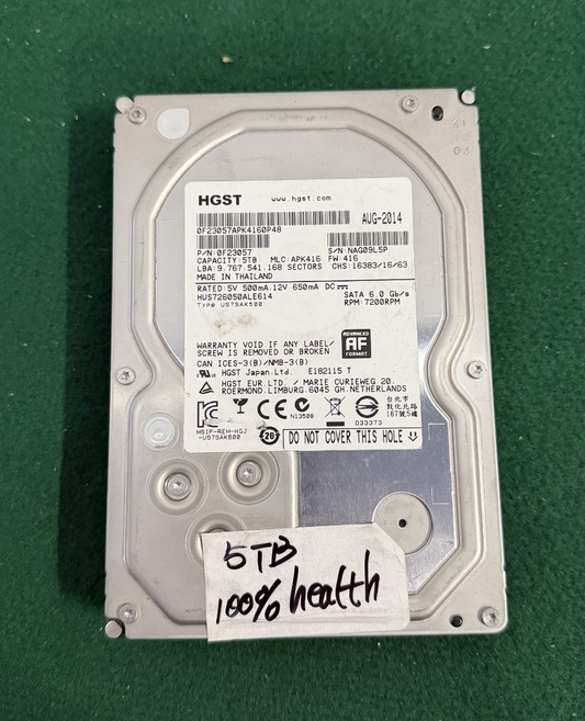 HGST PN: 0F23057 5TB HDD SATA III 6 Gb/s 7200 RPM