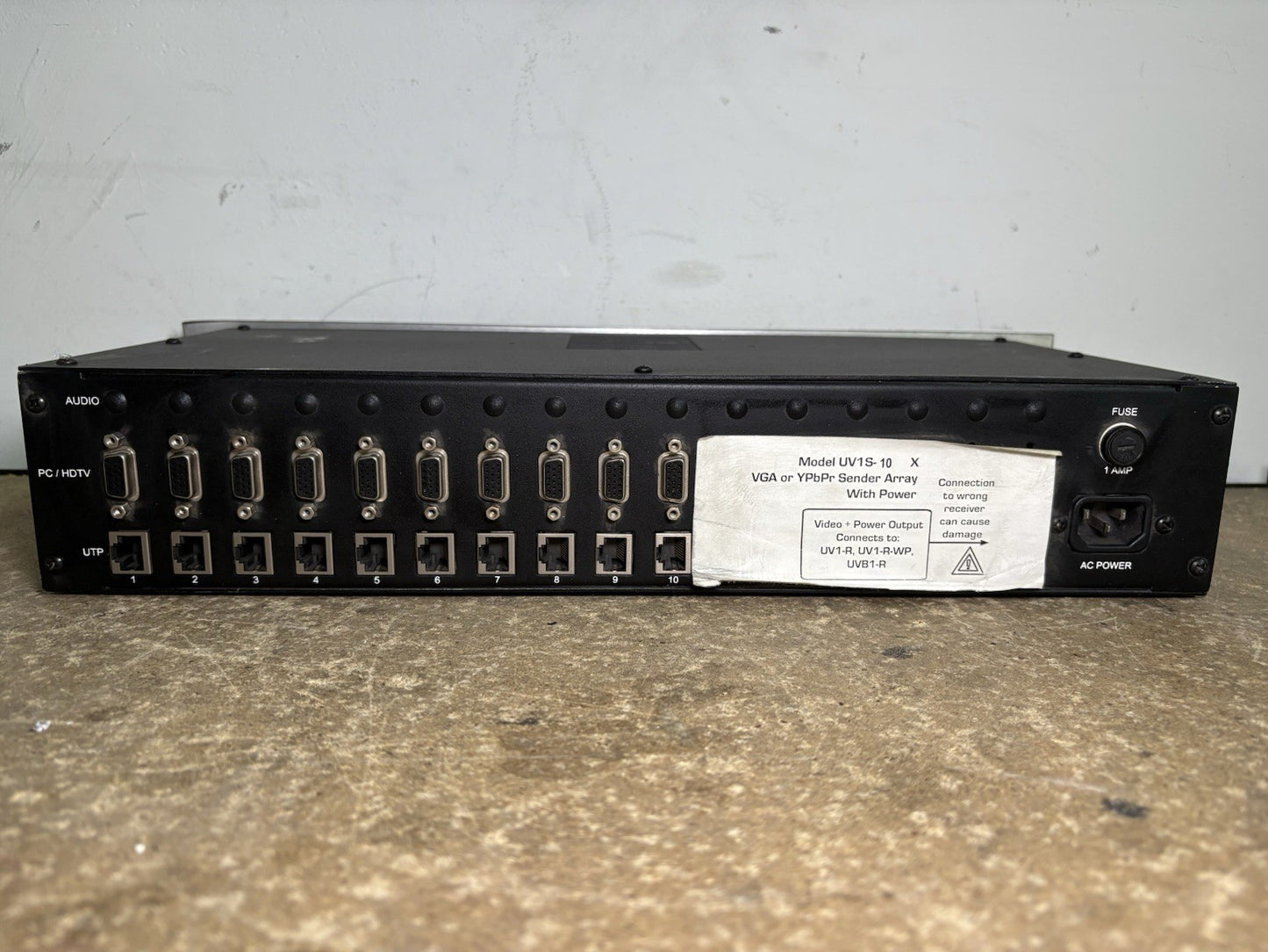 Hall Research UV1-S-10X10 Channel Video & Power Extension System