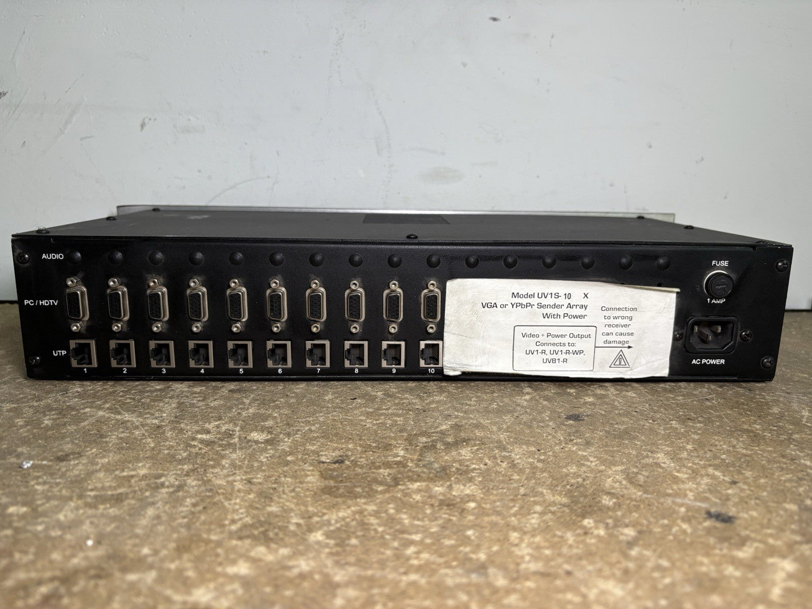 Hall Research UV1-S-10X10 Channel Video & Power Extension System