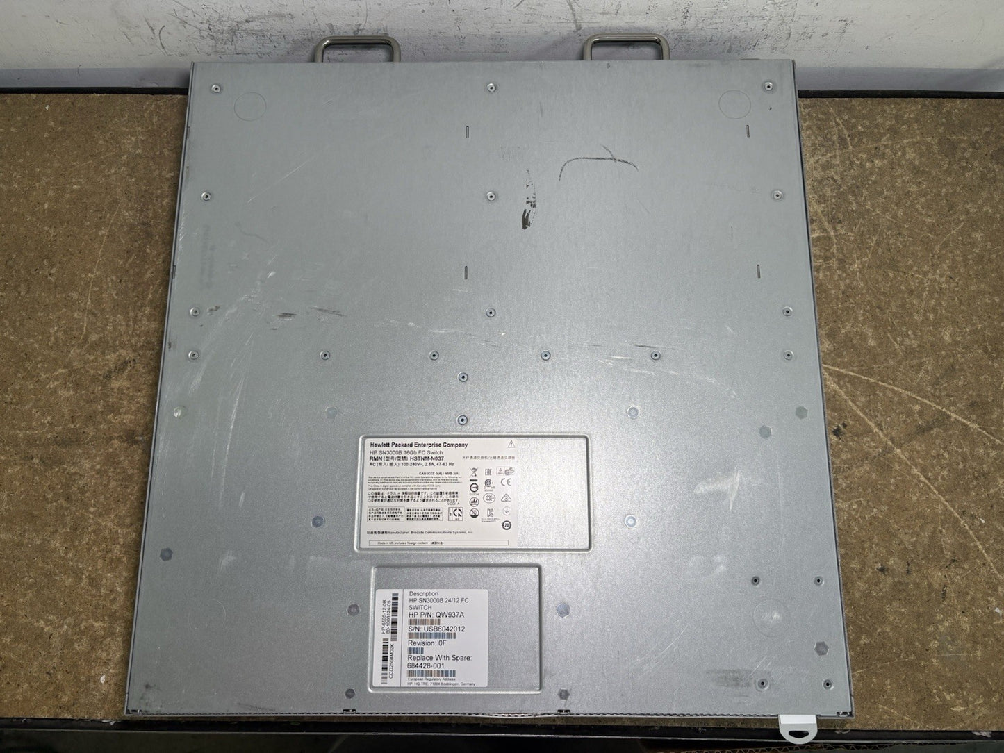 HP SN3000B QW937A 16Gb 24/24 FC Switch w/ 2x PSU 24-Port Active