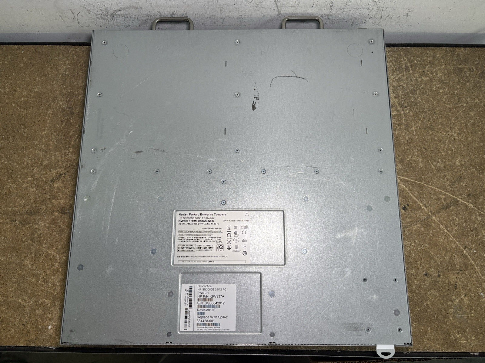 HP SN3000B QW937A 16Gb 24/24 FC Switch w/ 2x PSU 24-Port Active