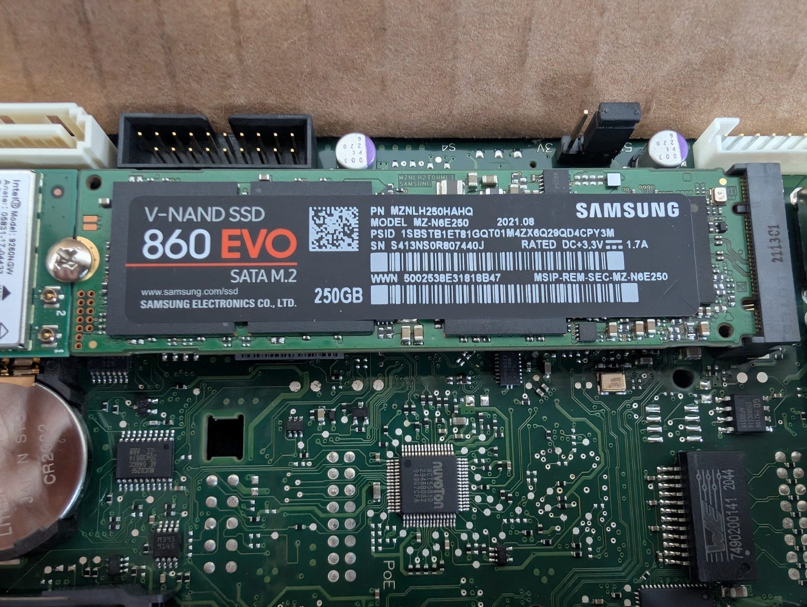 D3544-S34-3 Kontron Mini-ITX Industrial Motherboard 250GB M.2 8GB RAM J5005 CPU