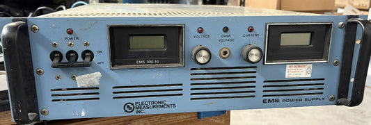 Electronic Measurements Inc. EMS DC Power Supply EMS 300-16-2-D