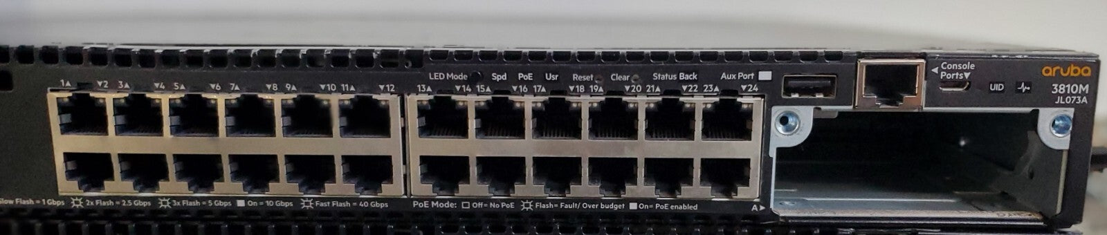 Aruba / Hewlett Packard HP JL073A 3810m 24G Switch /w 2x Power and JL084A *READ*