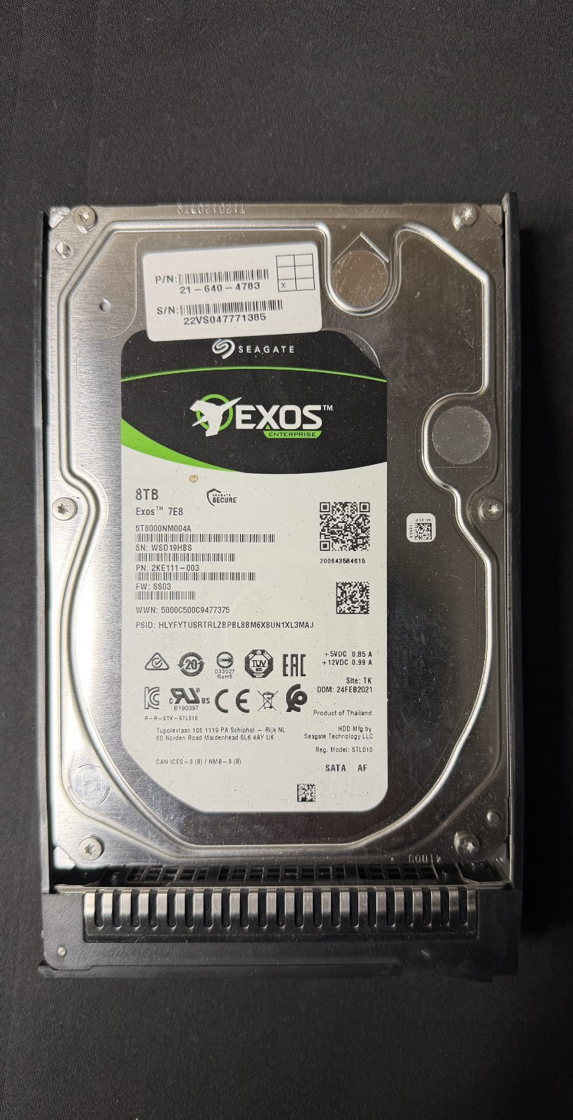 Seagate Exos 7E8 8TB 7.2K SATA 6Gb/s 3.5" 256MB HDD ST8000NM004A