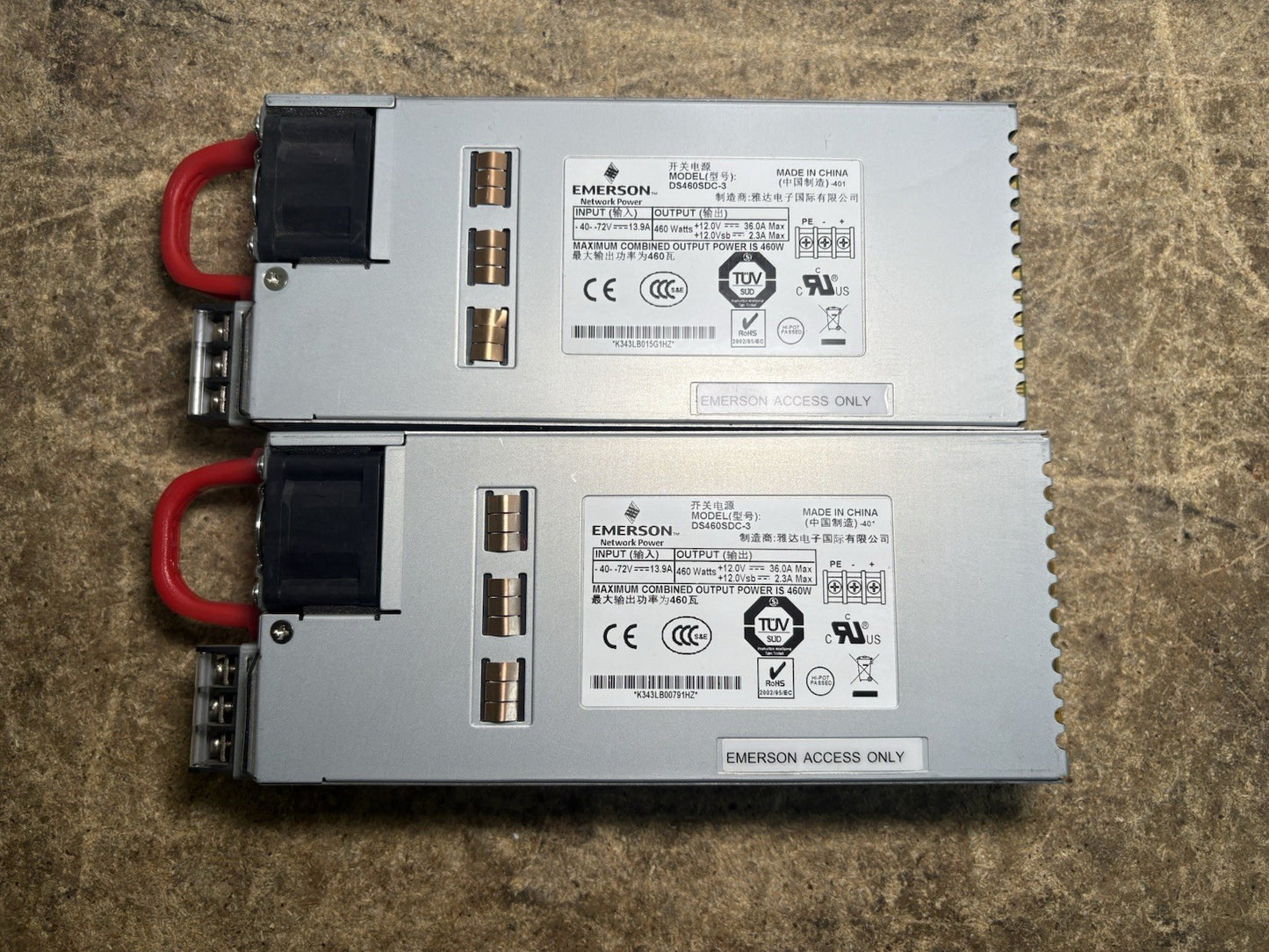 Lot of 2 Arista PWR-460DC-F DS460SDC-3 FOR: DCS 7150 7124SX 7050S 7050QX