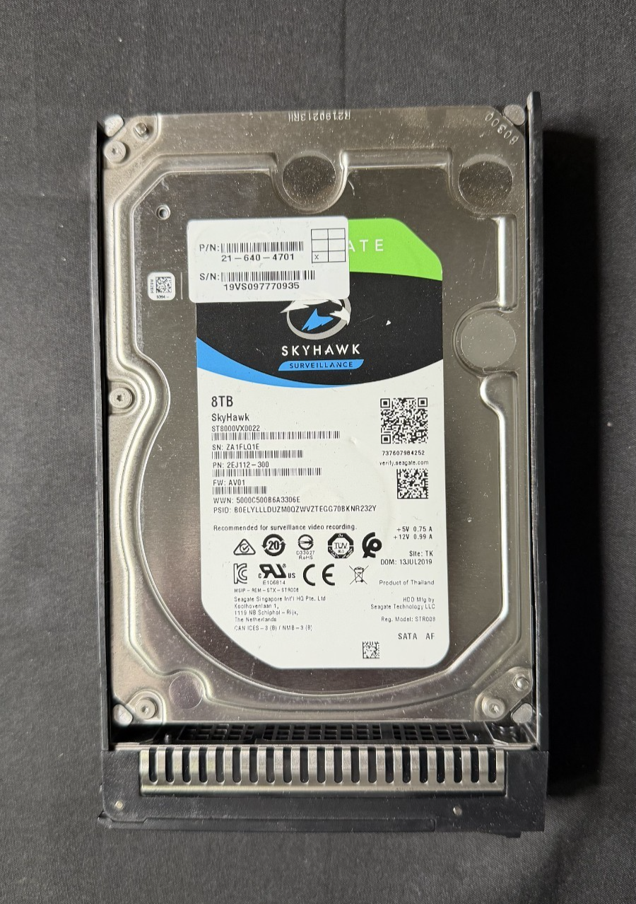 SEAGATE SKYHAWK 8TB 7.2K SATA III 256MB SEAGATE ST8000VX0022 TESTED 100% Health