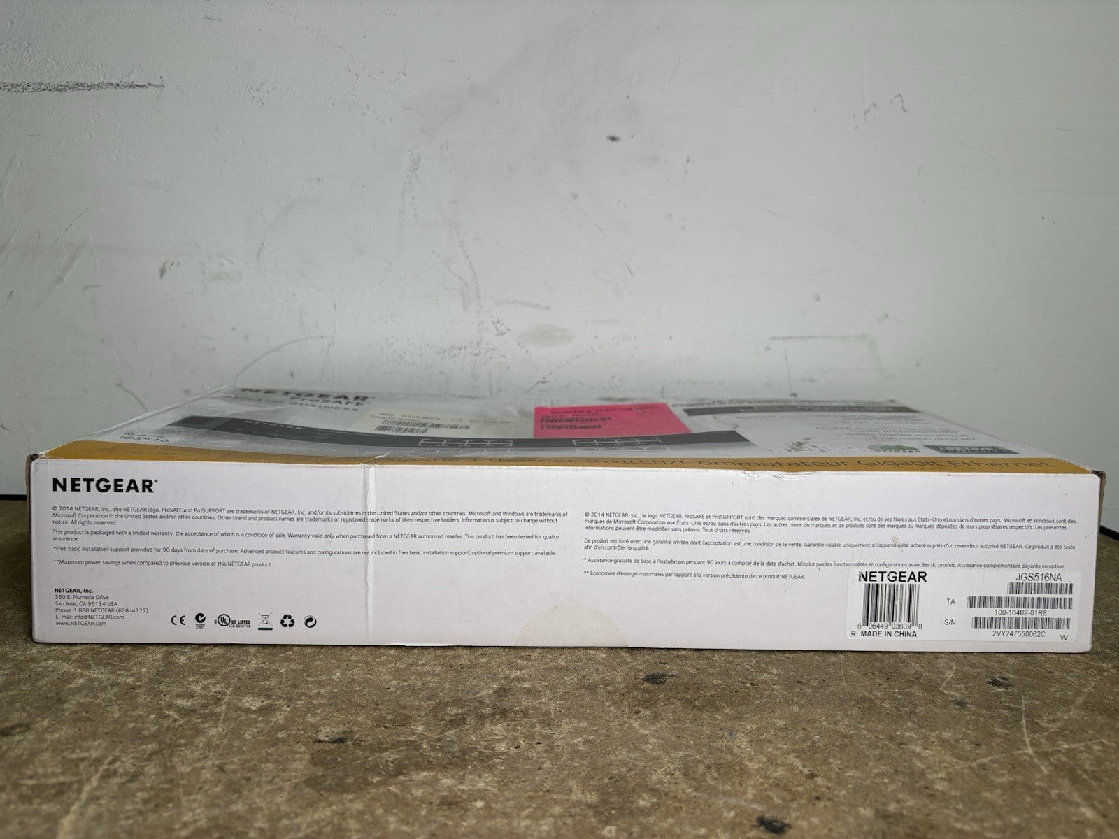 NETGEAR JGS516 ProSafe 16-Port Gigabit Switch SEALED