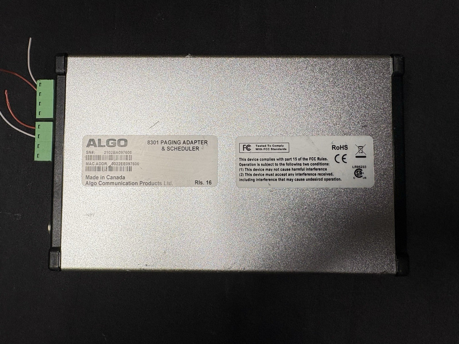 Algo 8301 Paging Adapter and Scheduler