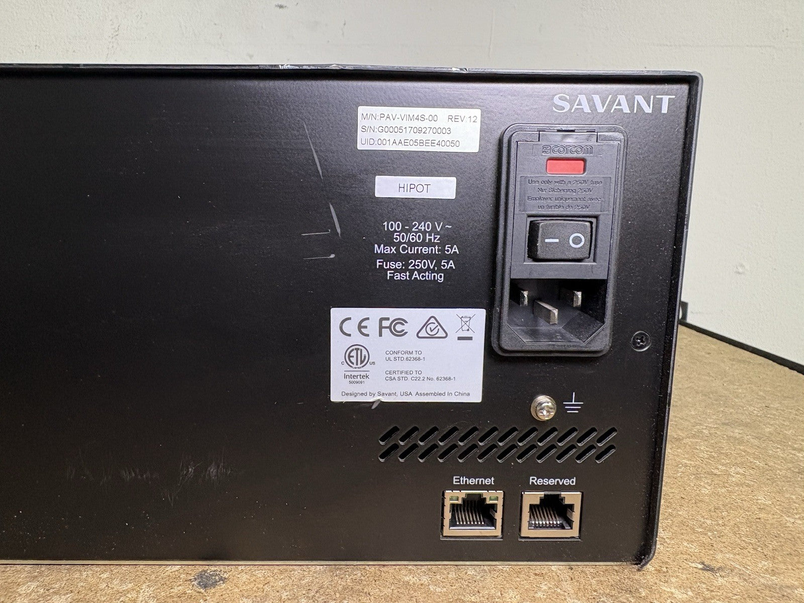 Savant PAVVIM4S-00 Controller